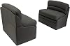 RecPro Charles 38 RV Dinette Booth with Storage | Cloth | Converts to Bed | RV Dining Room | RV Furniture (1 Booth, Oatmeal)
