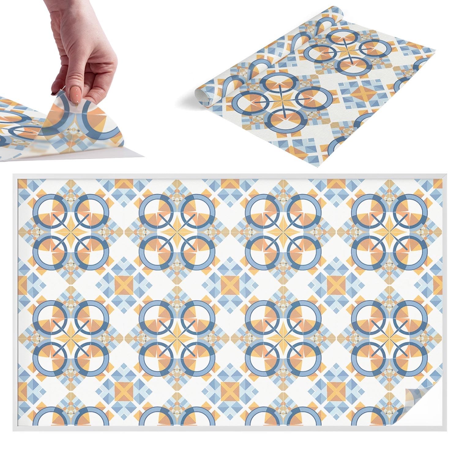 Film pour vitre intimité haut de gamme effet vitrail géométrique chic
