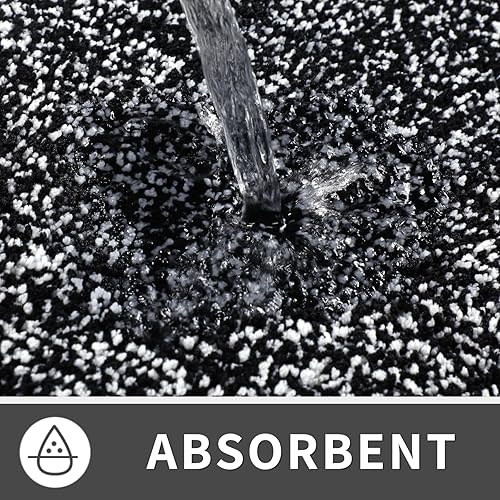 Miniatura 5 de Yimobra Alfombras de baño, extra suaves y cómodas, antideslizantes, absorbentes de agua y gruesas, lavables a máquina, alfombras peludas para ducha