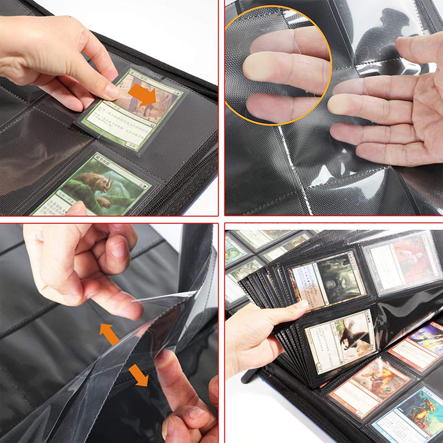 Oderra 648 Tasche Per Carte Pokémon: Fogli Trasparenti Con 18 Tasche Per Pagina, Per Raccoglitori A4 - 5