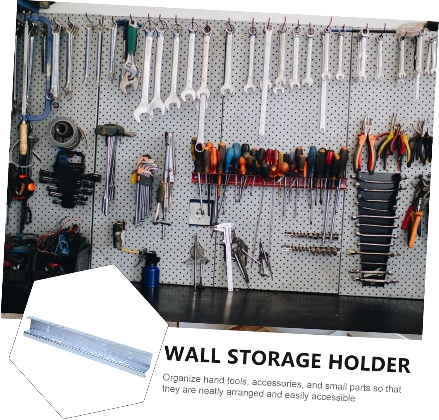 SOLUSTRE Alloy Steel Pegboard Storage Rack Garage Wall Organizer Tool Hanging Hooks