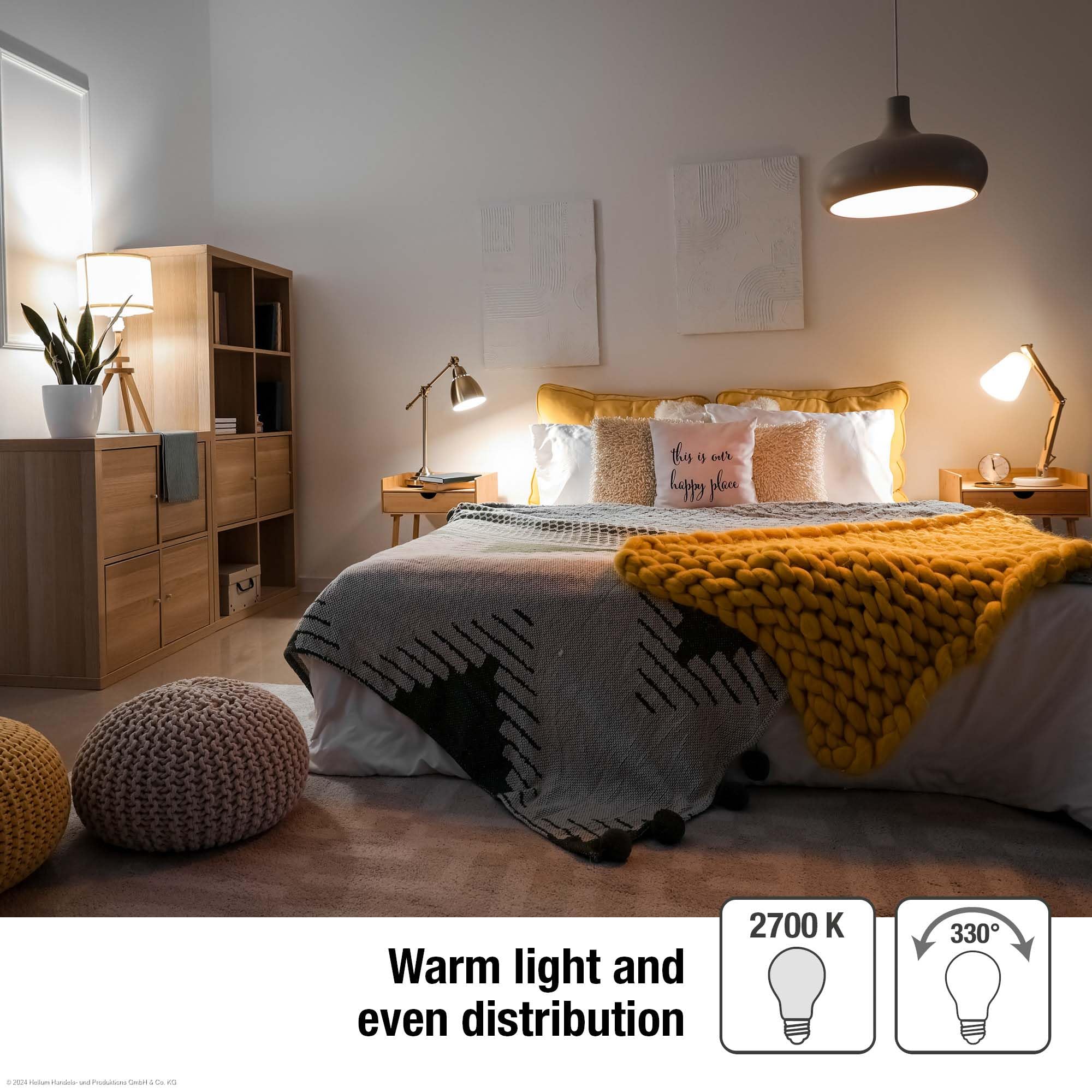 Hellum Lampadina Filamento LED, 10 pezzi, 7W equivalenti a 60W, con attacco E27, 810 lumen, Luce bianca calda 2700K, Forma a Lampadina A60, con filamento in vetro transparente, senza sfarfallio 206111