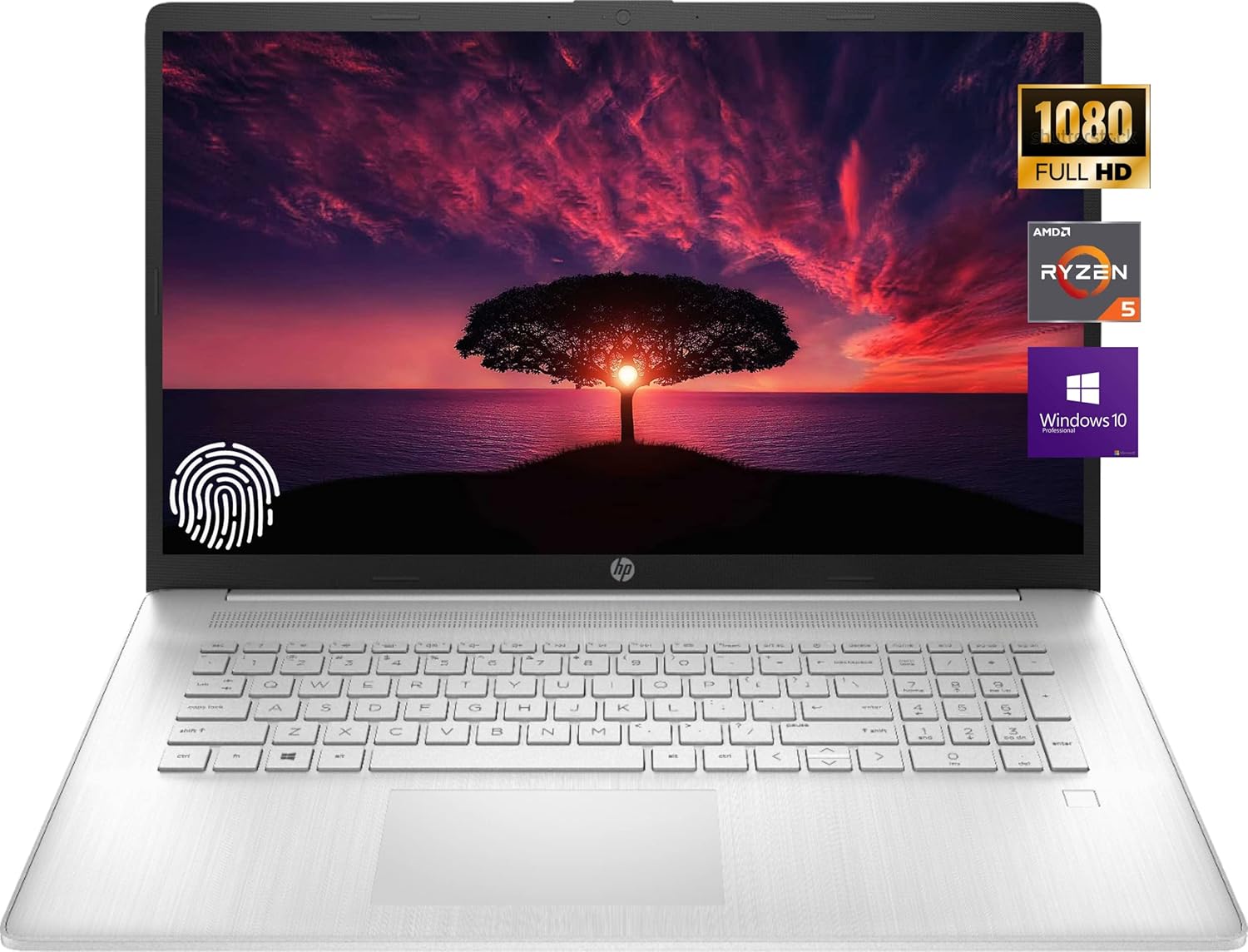 HP 17.3” FHD IPS Display Business Laptop, AMD Ryzen 5 5500U Processor, Windows 10 Pro, 16GB RAM, 512GB SSD, Wi-Fi, Bluetooth, Webcam, Fingerprint Reader, Long Battery Life HP 17.3” FHD IPS Display Business Laptop, AMD Ryzen 5 5500U Processor, Windows 10 Pro, 16GB RAM, 512GB SSD, Wi-Fi, Bluetooth, Webcam, Fingerprint Reader, Long Battery Life