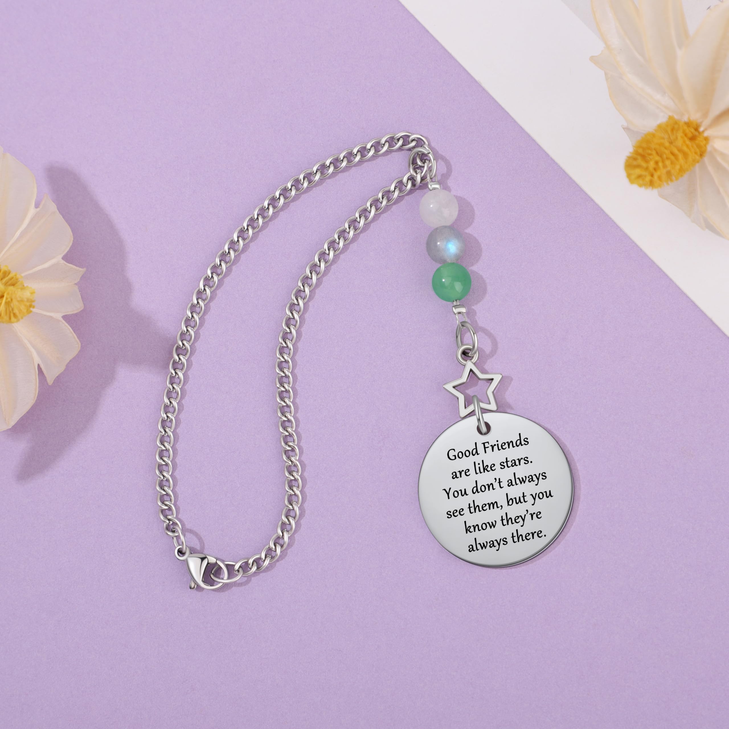 Friendship Gifts for Women, Hanging Car Decor Crystal Protection Best Friend Birthday for Women Friendship Gift for Bestie Best Friend BFF Sister Rear View Mirror Accessories