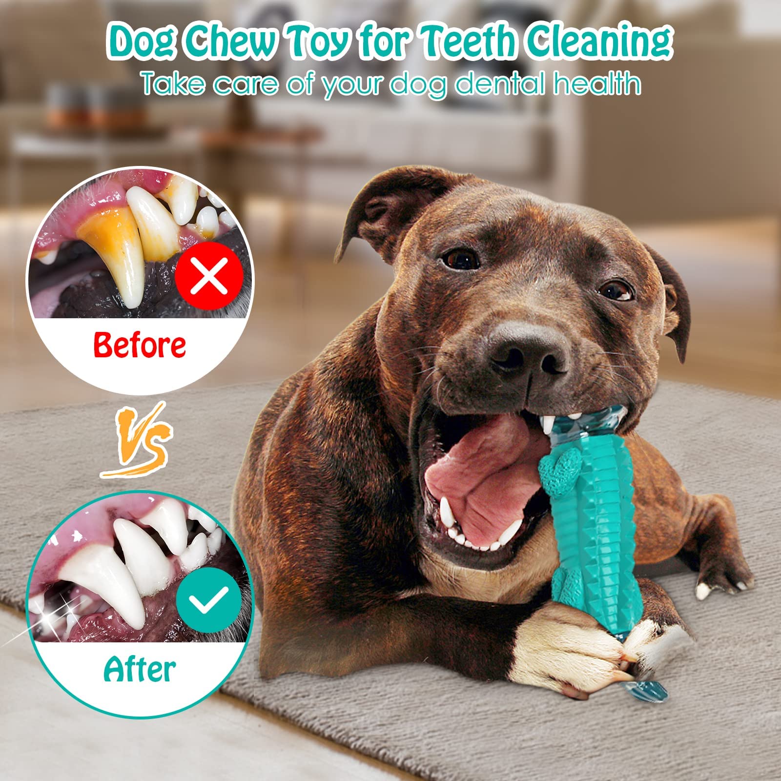 Aleath Large Dog Chew Toys: Dogs Toy for Large Medium Breed, Alomst Indestructible Toys for Aggressive Chewers - Image 2