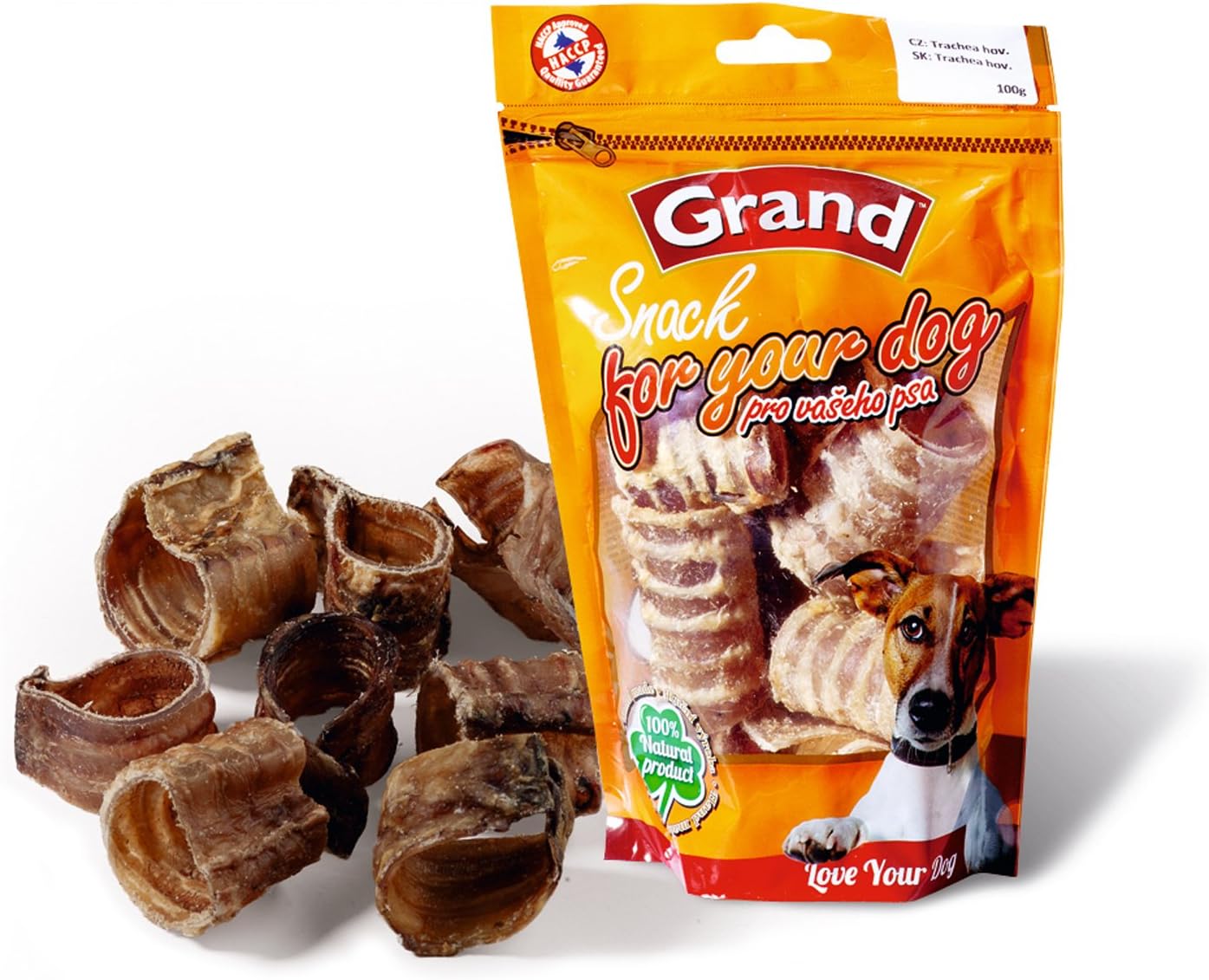Grand SuperPremium Pig Trachea Natural Dog Chews, 100 g