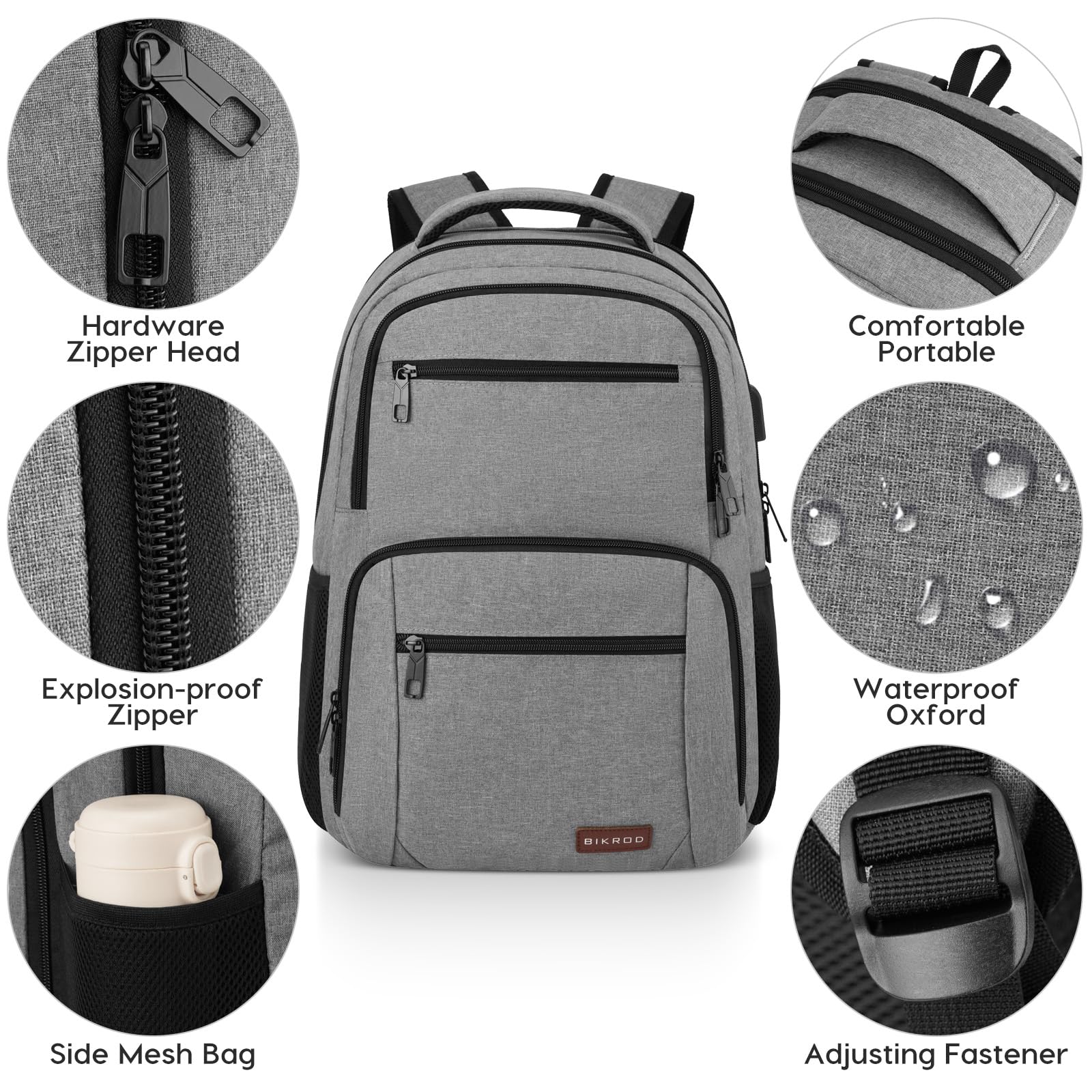 Laptop Backpack, 15.6 Inch Waterproof Anti-theft Travel Back Pack with USB Port Amazon.com: LOVEVOOK Laptop Backpack,15.6 Inch Professional  main image 4