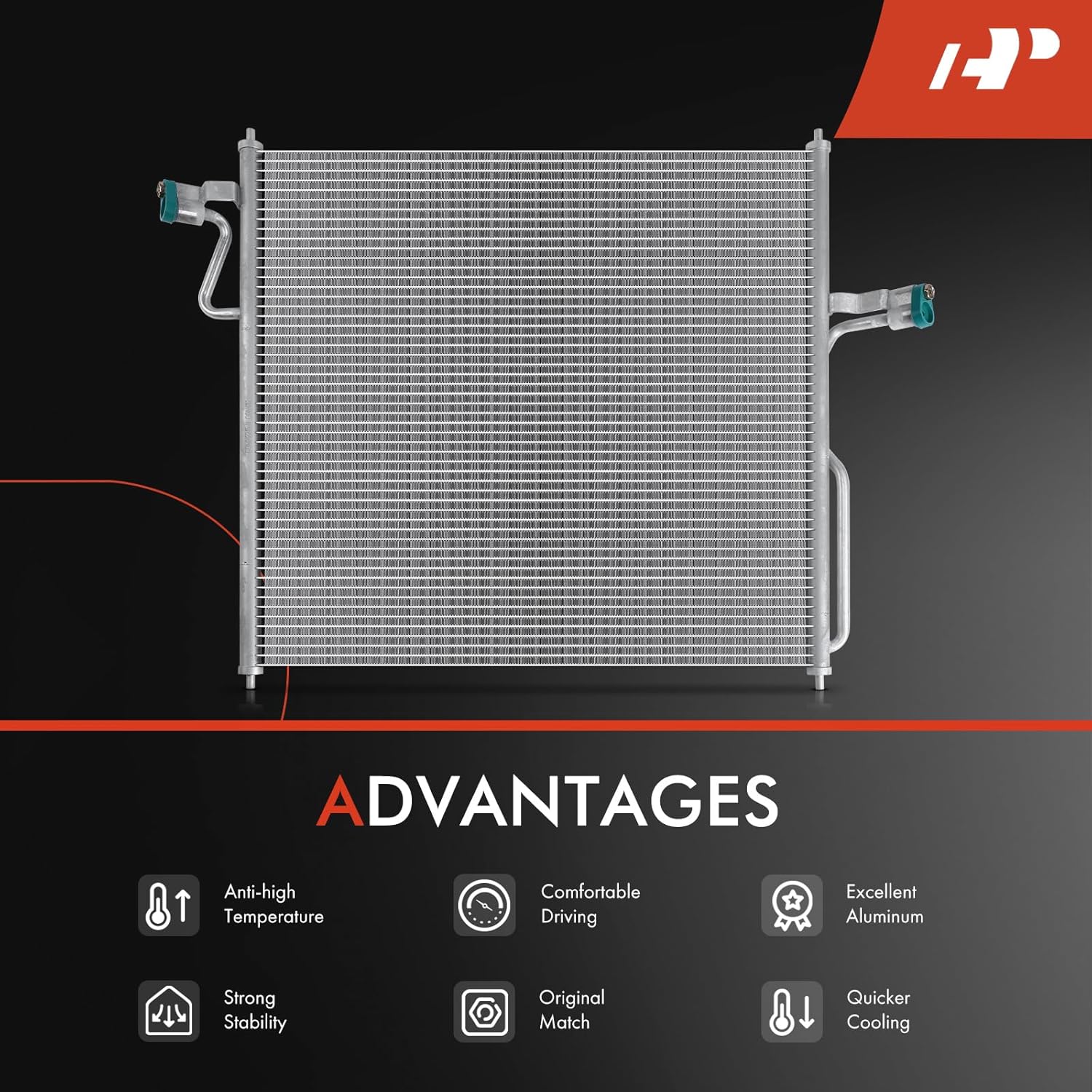 A-Premium Air Conditioning A/C Condenser Compatible with Ford Explorer 1996-2001, Ranger 2000-2011 & Mazda B4000 1998-2010 & Mercury Mountaineer 1997-2001, Replace# 6L5Z19712CB