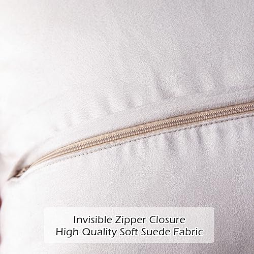 Miniatura 5 de LIGICKY Luxury Series - Funda de almohada de piel sintética suave y cuadrada de felpa para sofá cama, 20 x 20 pulgadas, color camello