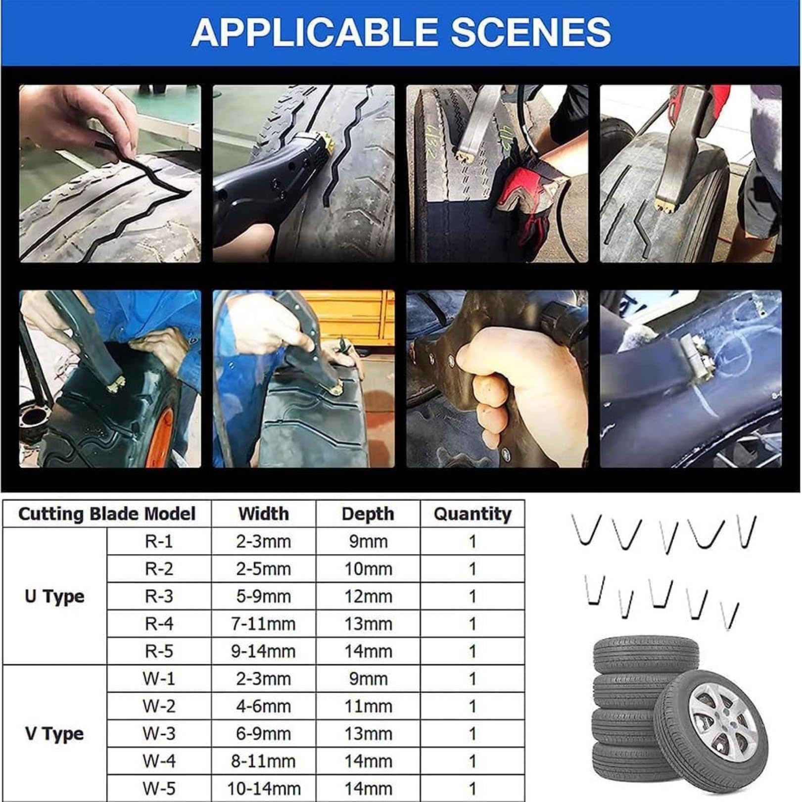 Elektrische Reifennutmaschine 1000W Mit 10 Klingen - Für PKW, LKW & Motorradreifen