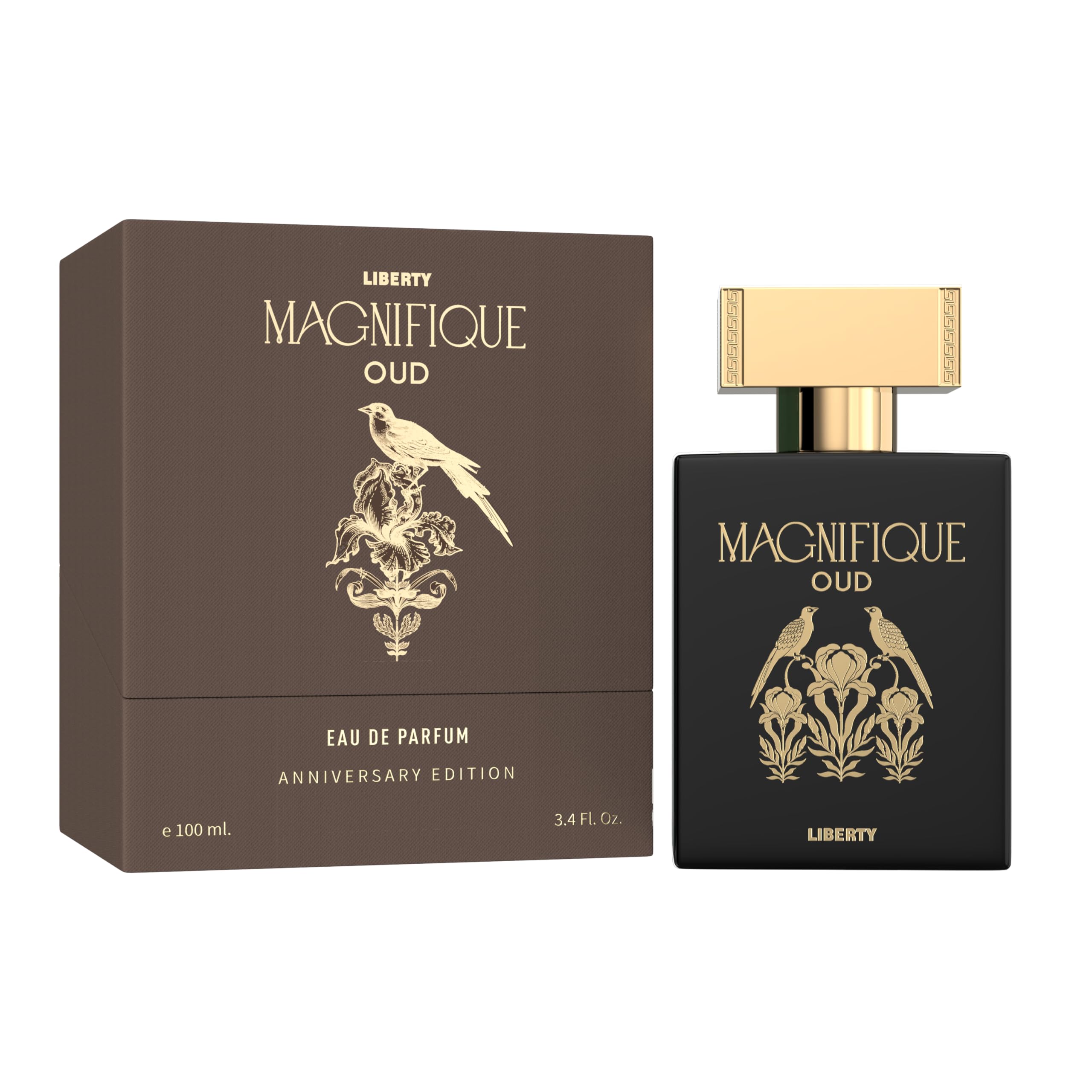 Liberty Oud Eau de Parfum for Men, 3.4 Oz,Magnifique Anniversary Edition, Luxury Oud Perfume, Premium Gift for Men, All-Day Freshness, Perfume for men, arabian,perfumes arabes para hombres