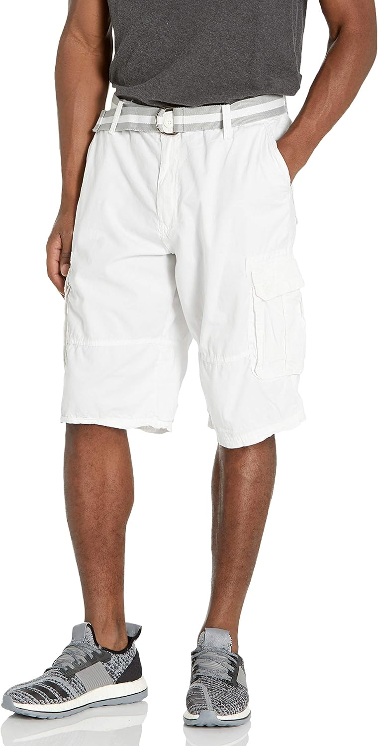 SOUTHPOLE Men's Belted Cargo Shorts
