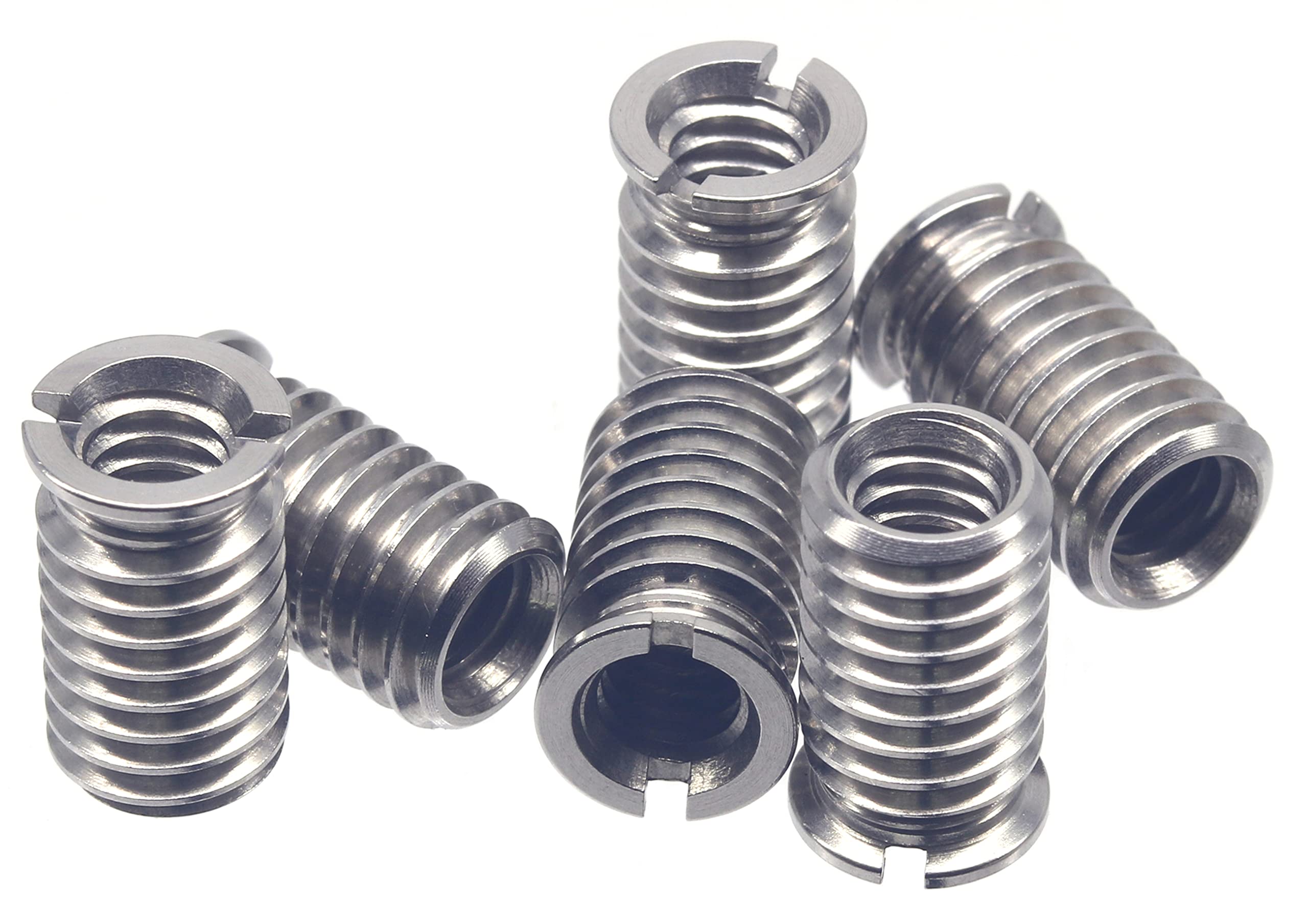 HITHUT Stainless Steel 1/4"-20 Female to 3/8"-16 Male Convert Screw Adapter 6 Pieces 16.5mm Height
