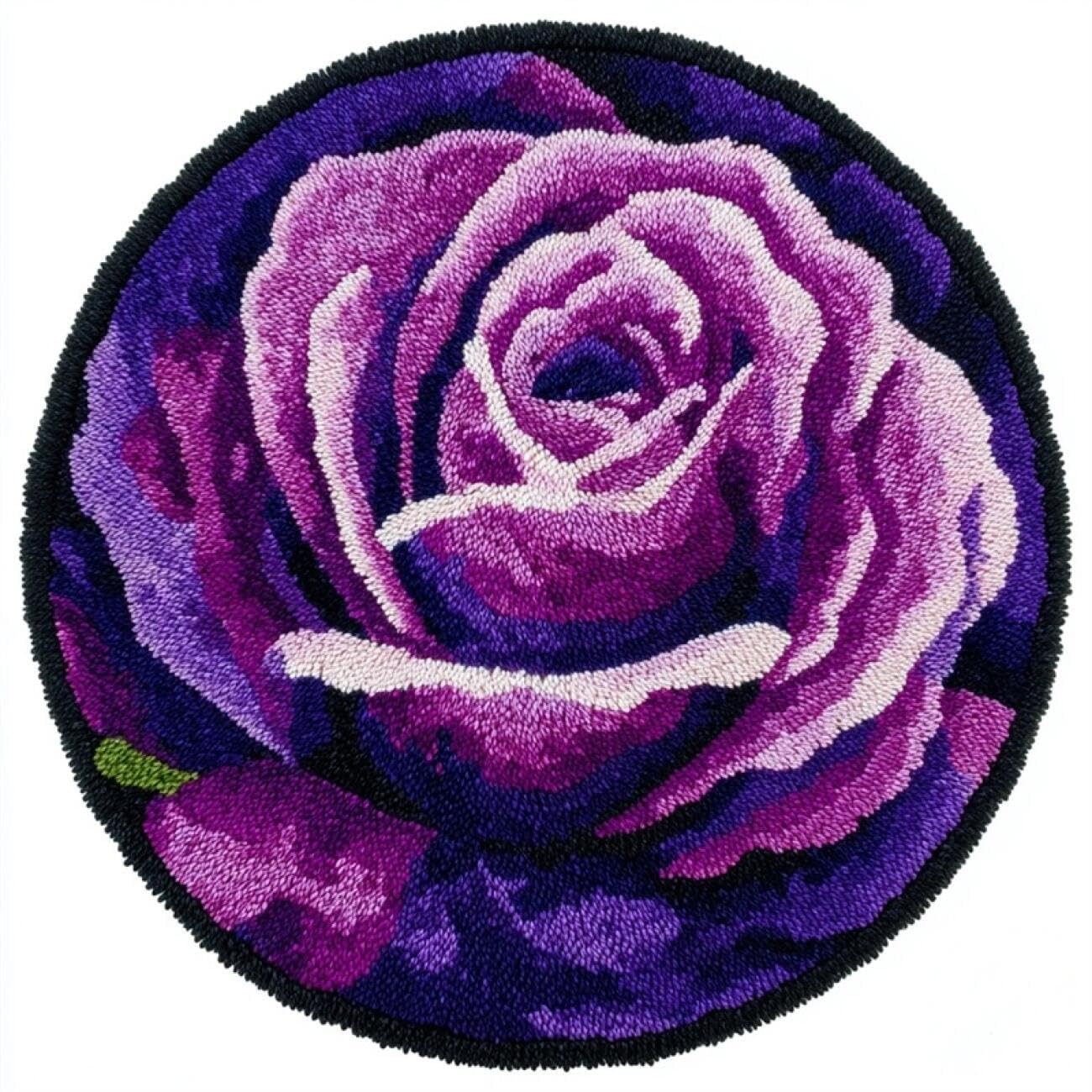 Kitquiver Tapestry Kits for Adults Purple Roses 100x100cm