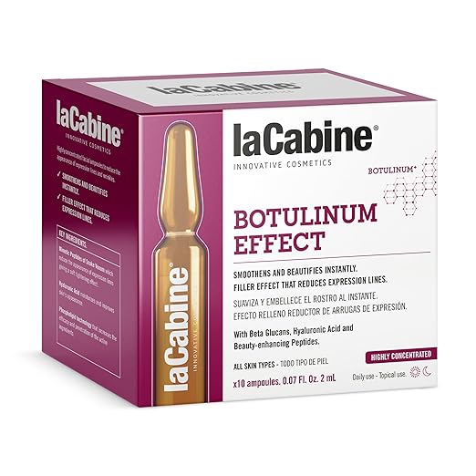 laCabine Botulinum Effect Ampoule Serum to reduce the appearance of expression lines and wrinkles with Beta Glucans and Hyaluronic Acid