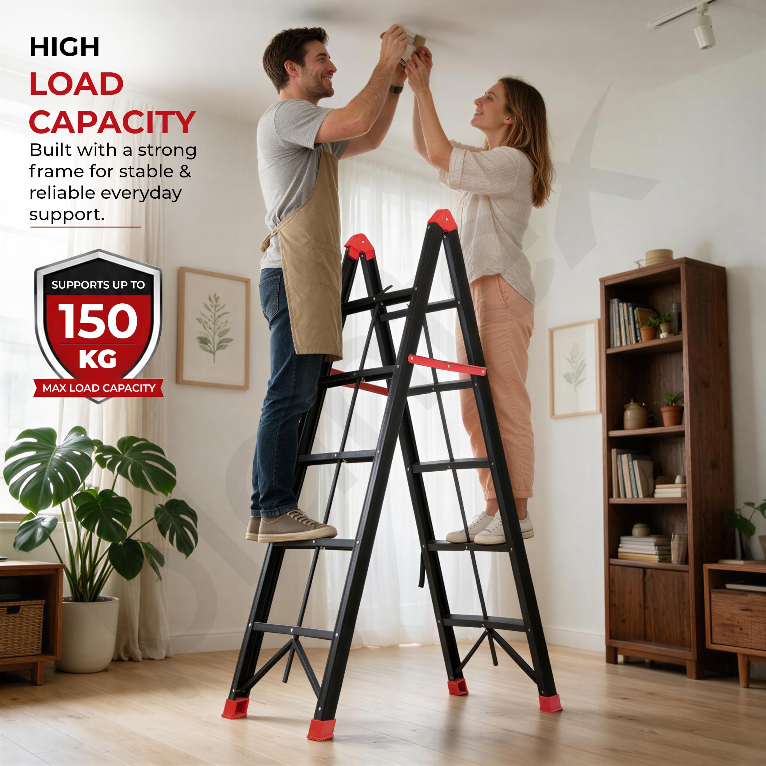 Plantex Ultra Fold Ladder - Space-Saving Step Ladder -8