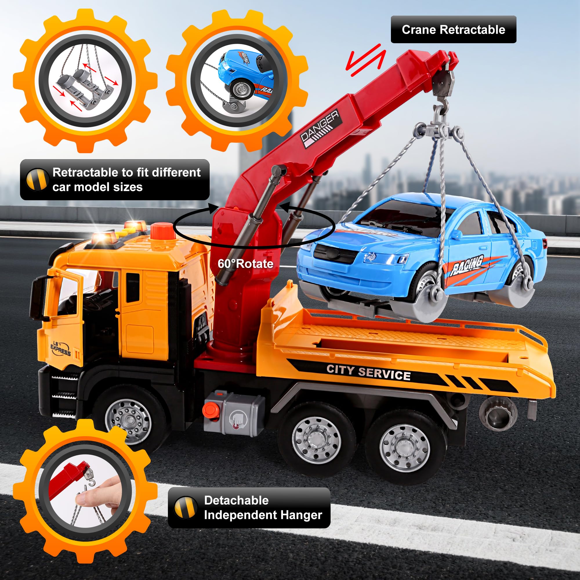 BunnyJOY Wózek holowniczy, wszechstronny holownik, duży transporter, ciężarówka, zabawka