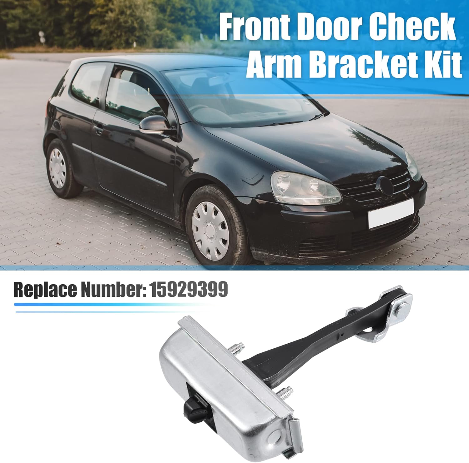 ACROPIX Car Front Left Right Door Check Strap Stop Limiter Bracket Fit for GMC Envoy Fit for Buick Rainier - Pack of 1 Black