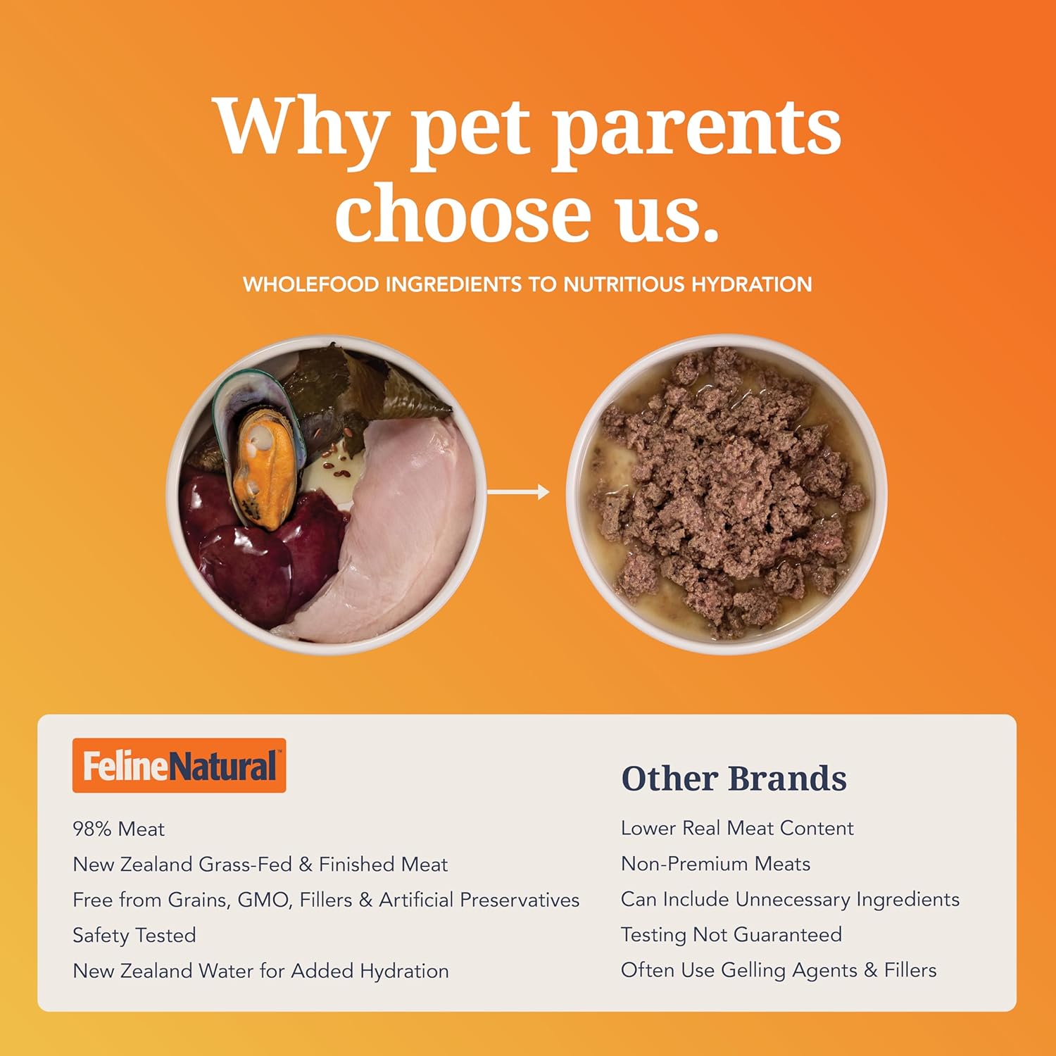Feline Natural New Zealand Canned Wet Food, High-Meat, Low-Carb, & Grain Free Cat Food Wet, Chicken and King Salmon, 6 oz, Pack of 12