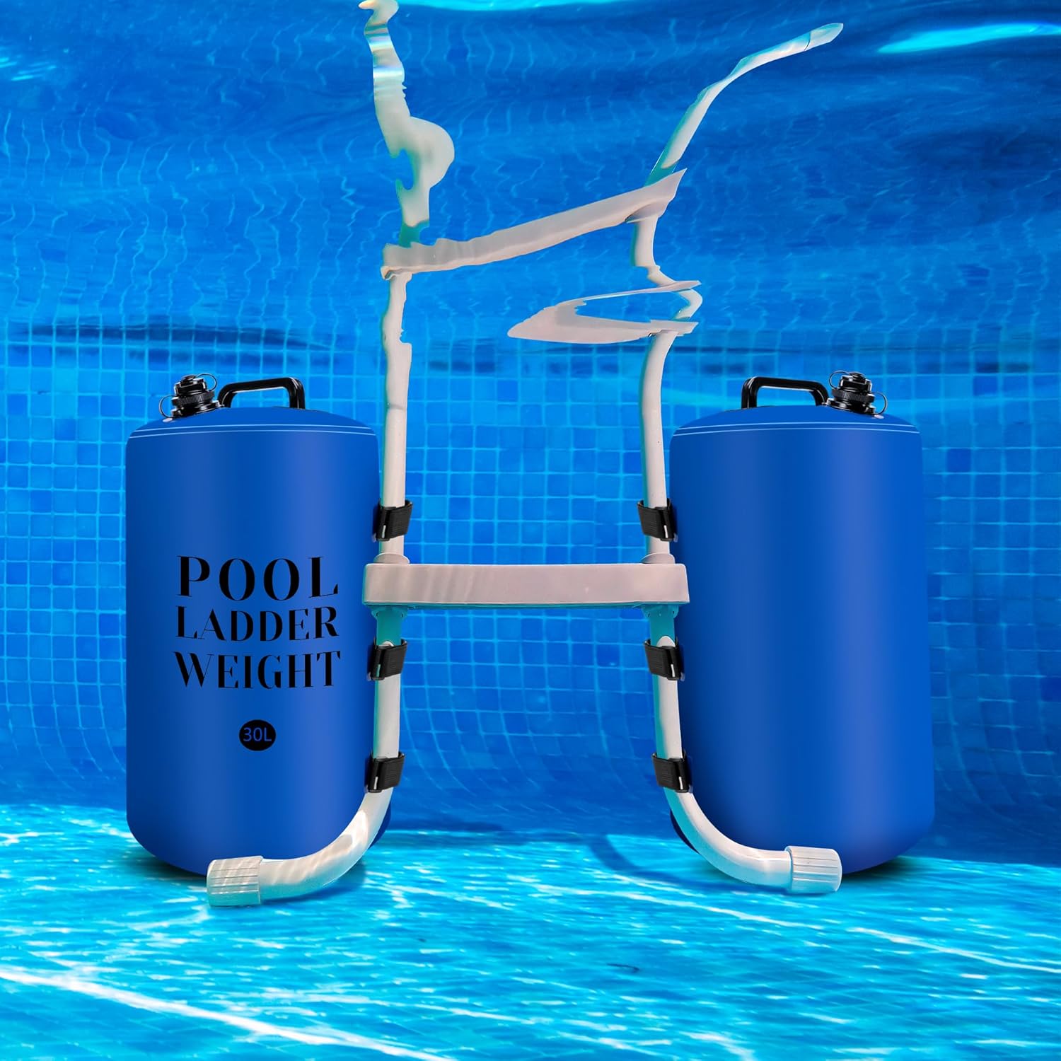 moonoom 2Pcs 30L/75LB Pool Step Weights, 500D PVC Waterproof Swimming Pool Sand Bags with Heavy-Duty Nylon and Handle, Universal Pool Step Anchor Bag for Above Ground and in-Ground Stairs - Image 6