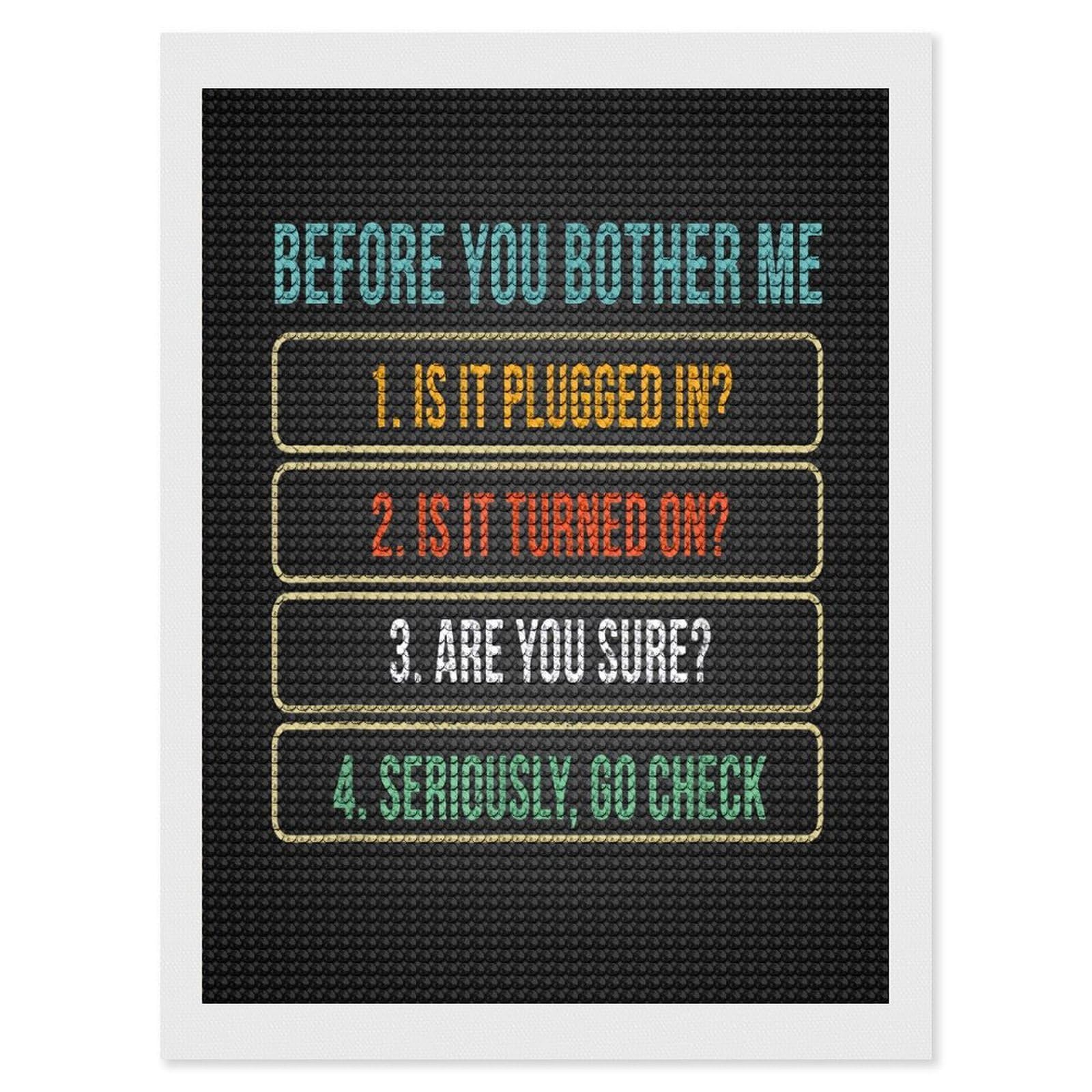 Junmoney Information Technology Tec Diamond Art Canvas 12"x16", Full Kit Included, Bedroom Decor, for Beginners, Thoughtful Handmade Gift