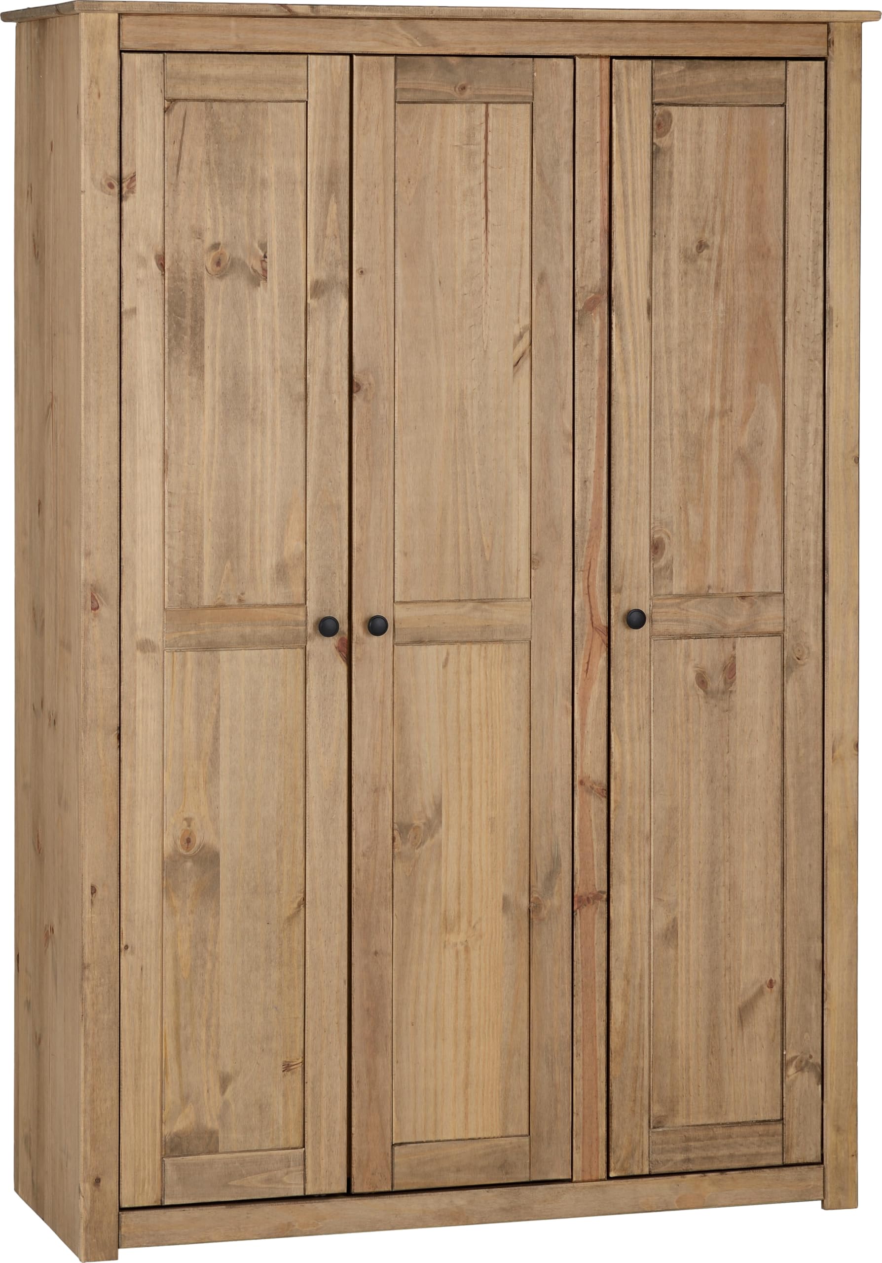 Panama 3 Door Wardrobe  - Natural Wax