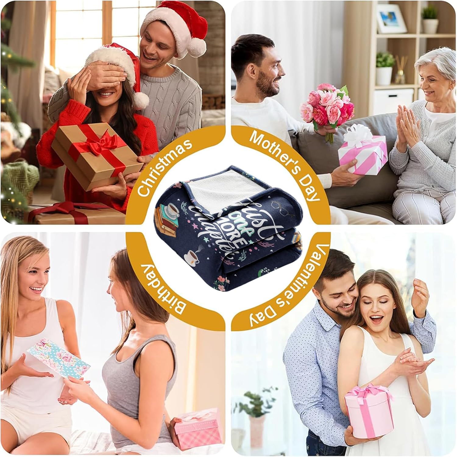 Reading Blanket Gift for Book Lovers - Cozy 50'' x 60'' Throw, Bookish Decor for Couch and Bed, Perfect Birthday for Readers and Bibliophiles, Book Club - Image 5