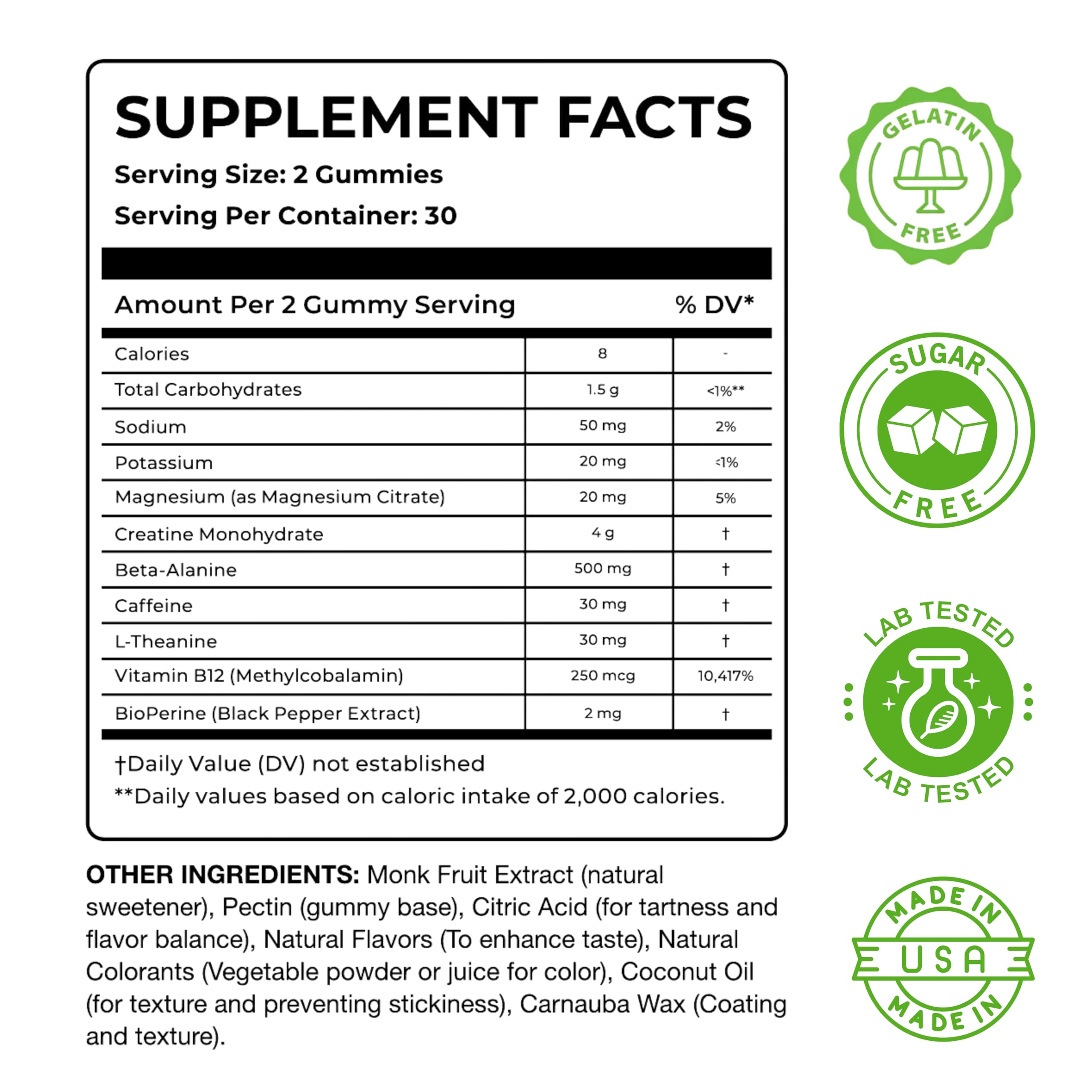Nutrify Creatine Gummies for Women Creatine Monohydrate Preworkout for Men — Amazon image 2