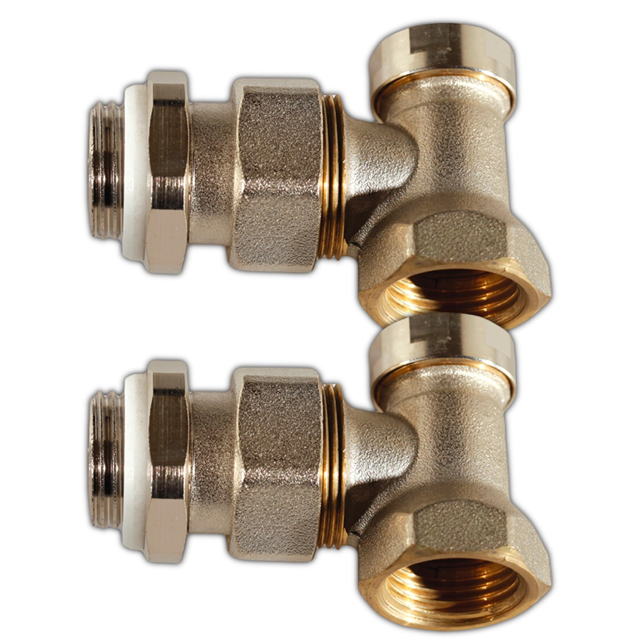 Bricoloco Detentor radiatore per la regolazione individuale di ogni stanza, regolando il flusso di acqua calda nel sistema di riscaldamento. (1/2", 2)