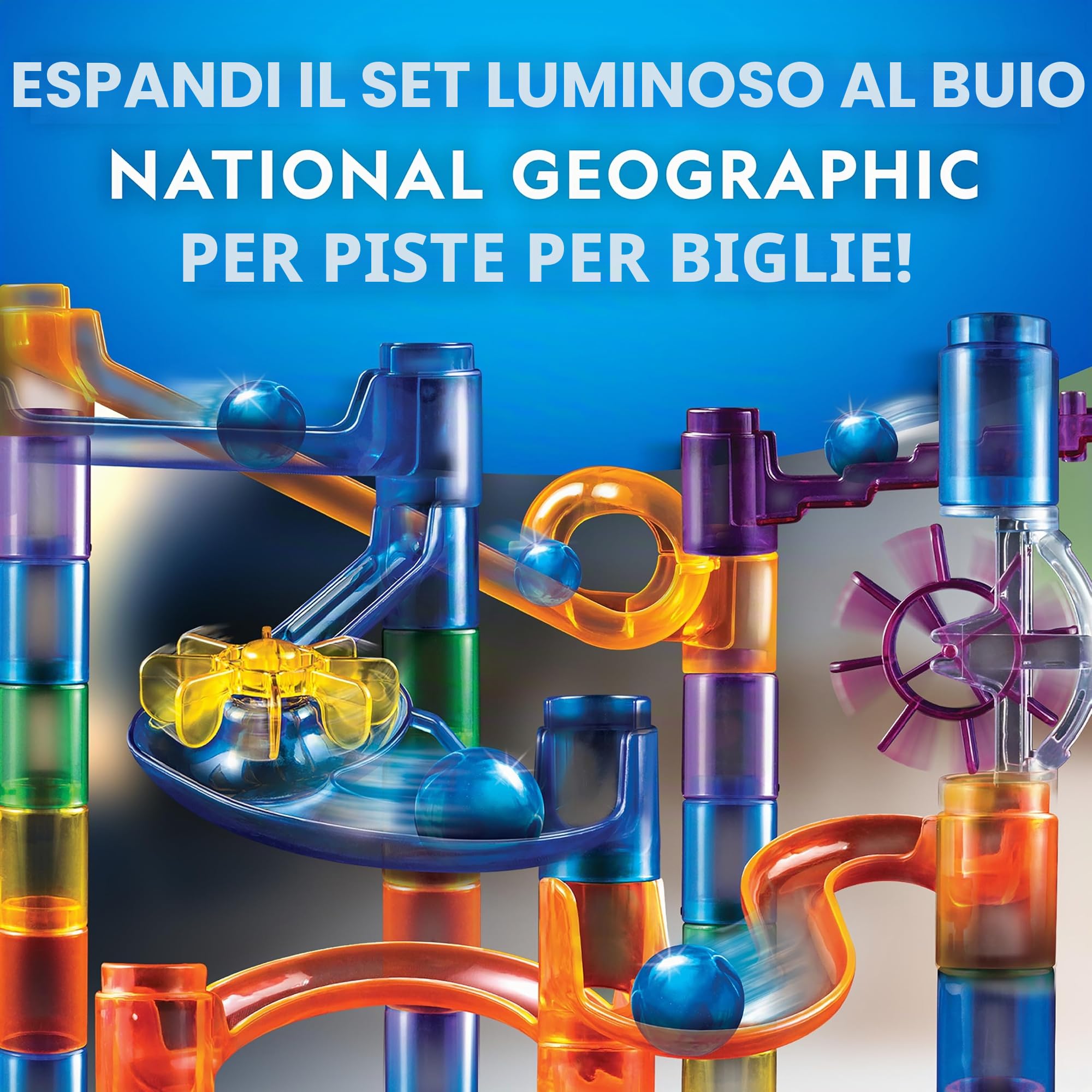 National Geographic Marmor Kit da 95 Pezzi con aspiratore motorizzato, 20 KS, Custodia e Altro Ancora, Movimento perpetuo, Gioco in Marmo
