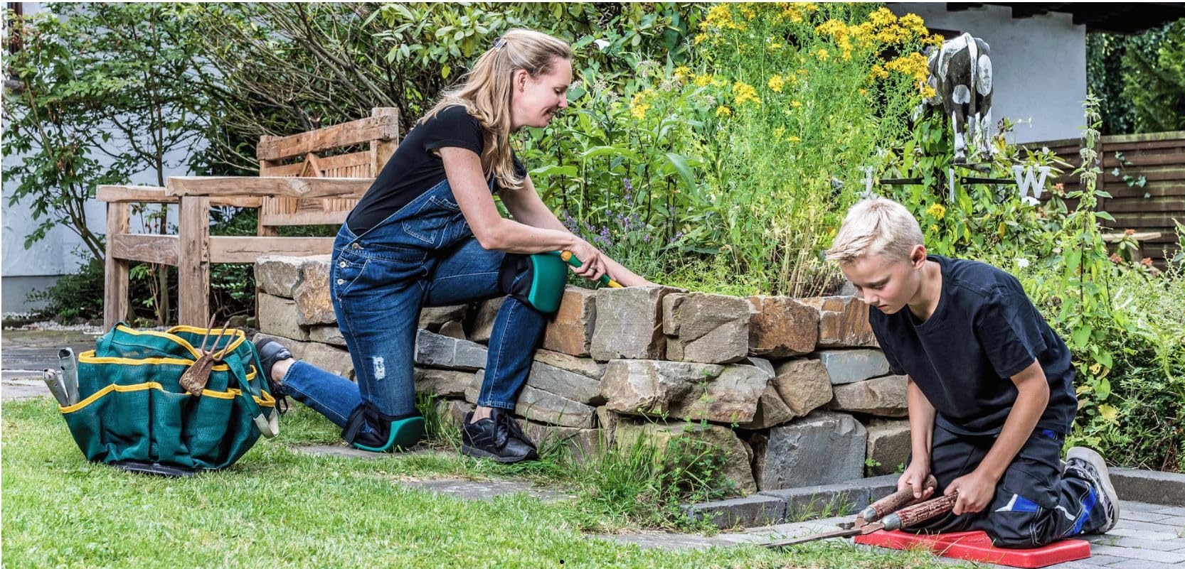 KNEETEK Rodilleras de jardín | Rodilleras para un alivio óptimo al trabajar de rodillas | Rodilleras adecuadas para trabajos de jardinería, hobby y tareas domésticas