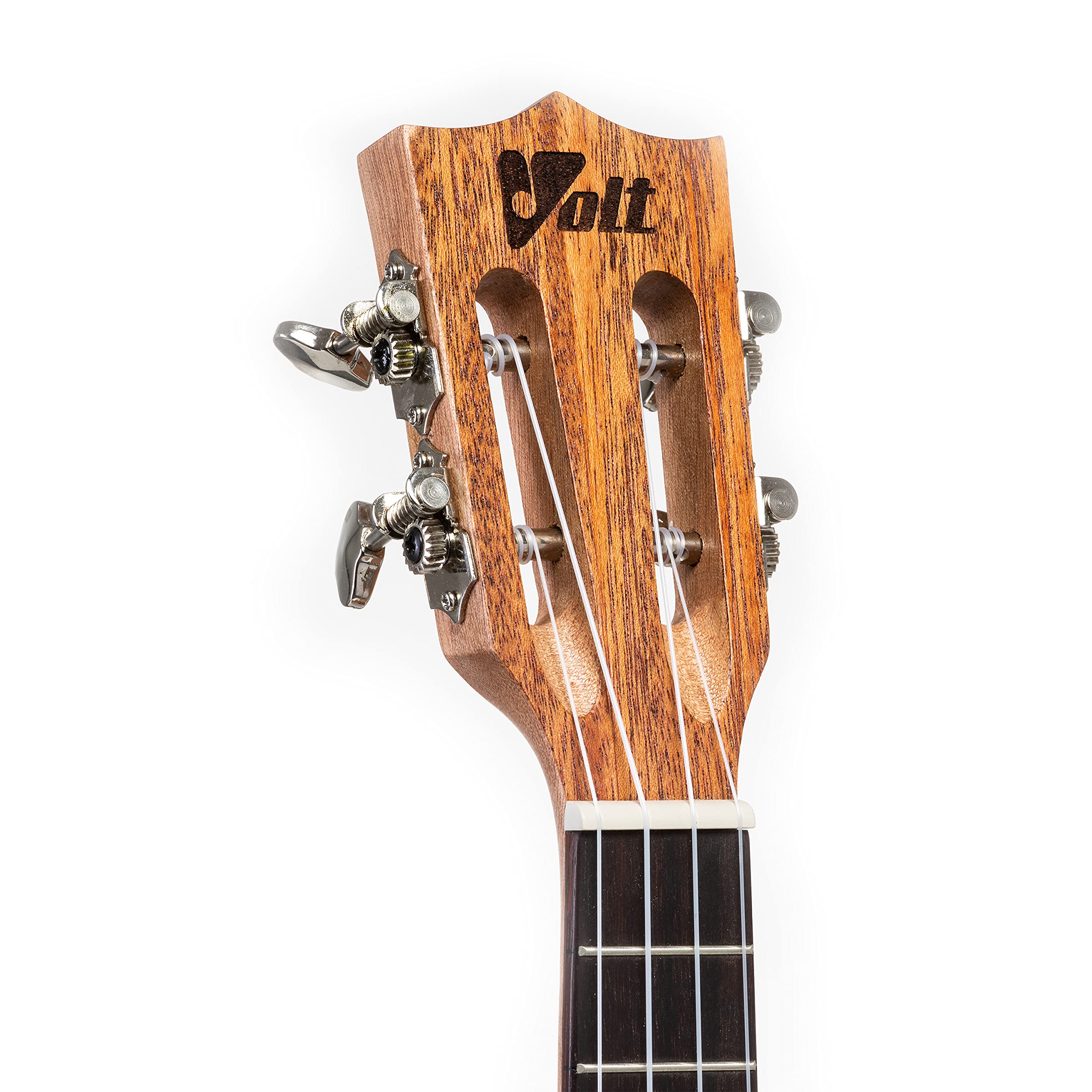 VOLT Ukulele Texas, Größe: Soprano, massive Decke Fichte, Griffbrett: Palisander, edle Hochglanzlackierung, Perlmutt-Einfassungen, Länge: ca. 540 mm, mit Gurtknöpfen, inkl. gefütterte Tasche