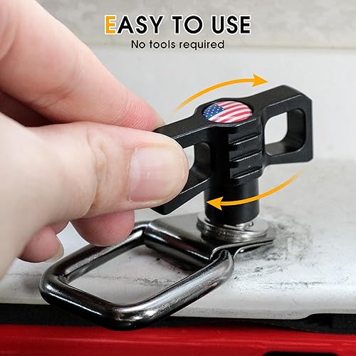 Miniatura 9 de BESTAOO Paquete de 6 tornillos de extracción rápida de techo rígido con 6 anclajes de amarre compatibles con Jeep Wrangler 2007-2023 JK JL 2 4