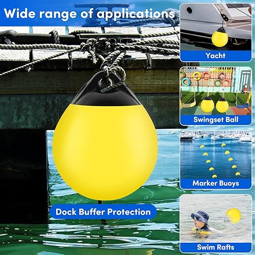 Miniatura 6 de Boya de 101215 pulgadas, boya de anclaje, flotador, guardabarros redondos de barco, boyas inflables de vinilo, boyas de barco para