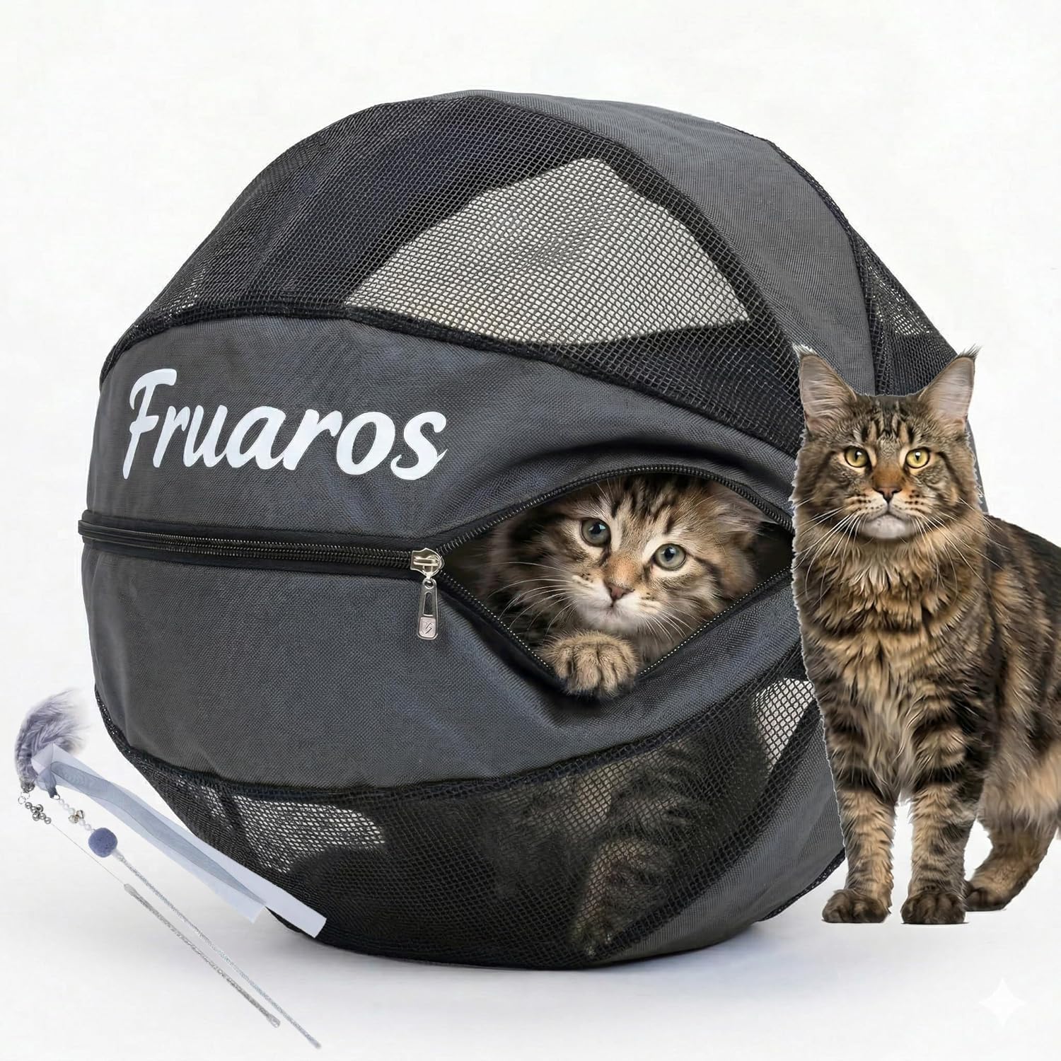 Photo 1 of Fruaros Outdoor Cat Exercise Ball, Breathable Interactive Rolling Toy for Indoor & Outdoor Play, Durable Lightweight Cat Play Ball for Exercise & Enrichment