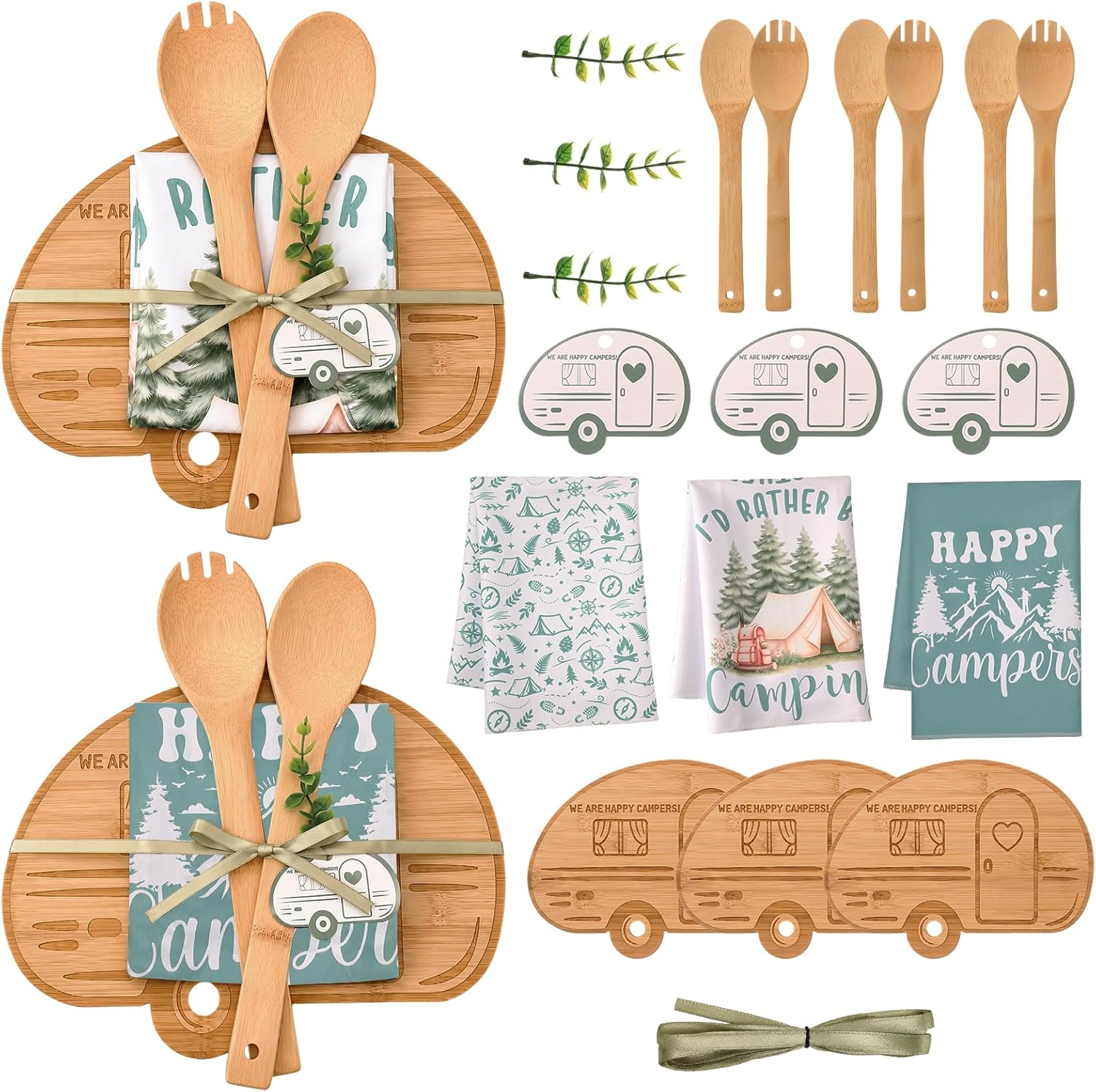 Geelin 21 Pcs Camping Gift Set, Camping Cutting Board Towels