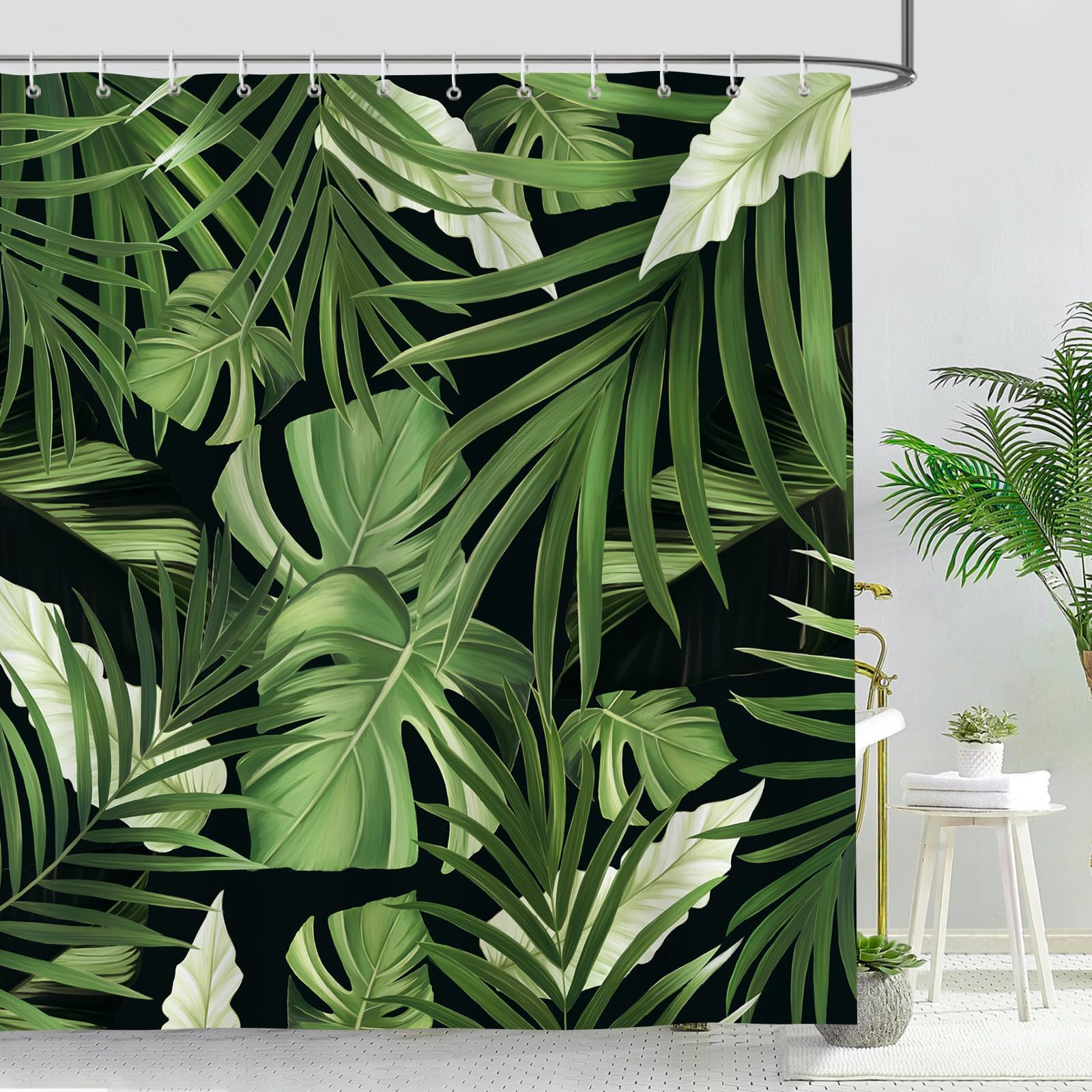 Tropical Leaf Shower Curtain