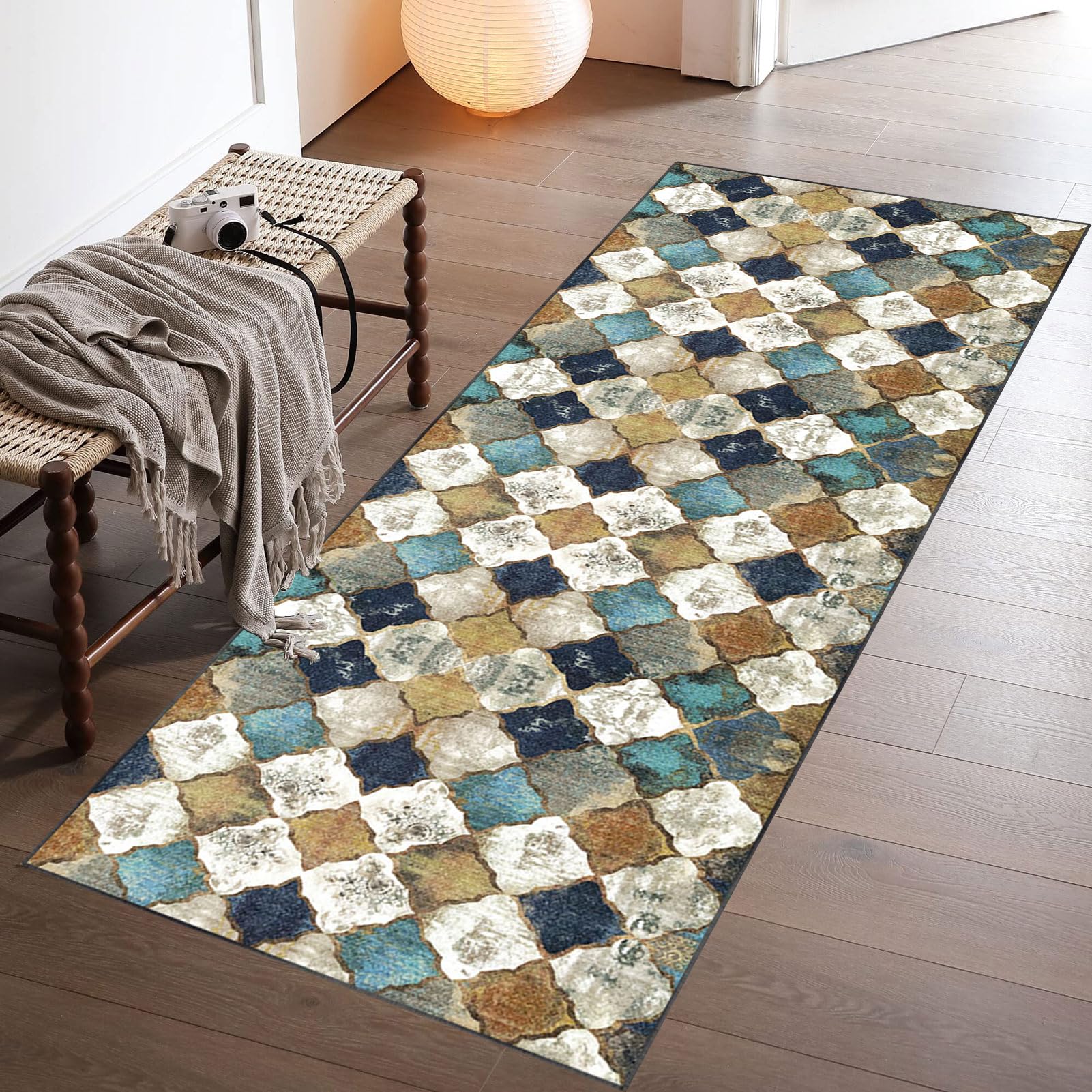 Tapis de couloir long antidérapant parfait pour l'entrée et la cuisine