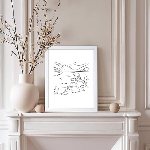 Miniatura 327 de Poster Master Póster de peonías – Estampado de flores retro – Ilustración floral – Ilustración en blanco y negro – Diseño de línea y abstracto –