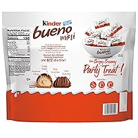 Vista 2 de Kinder Bueno Mini, paquete de fiesta de 125 unidades, chocolate con leche y crema de avellanas, barras de chocolate envueltas individualmente, 23.8