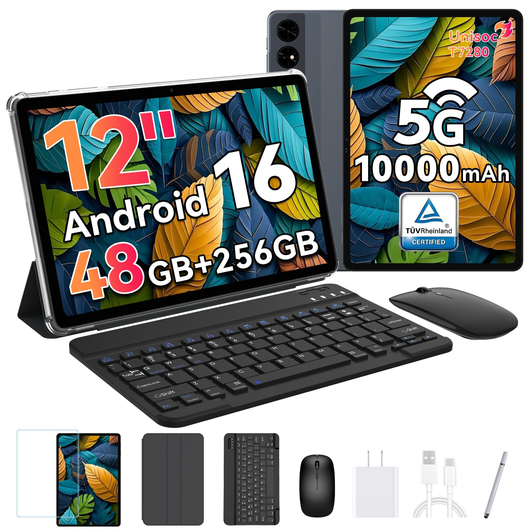 Amazon.com : BESTTAB 2026 12 Inch Tablet, 48GB RAM+256 Storage