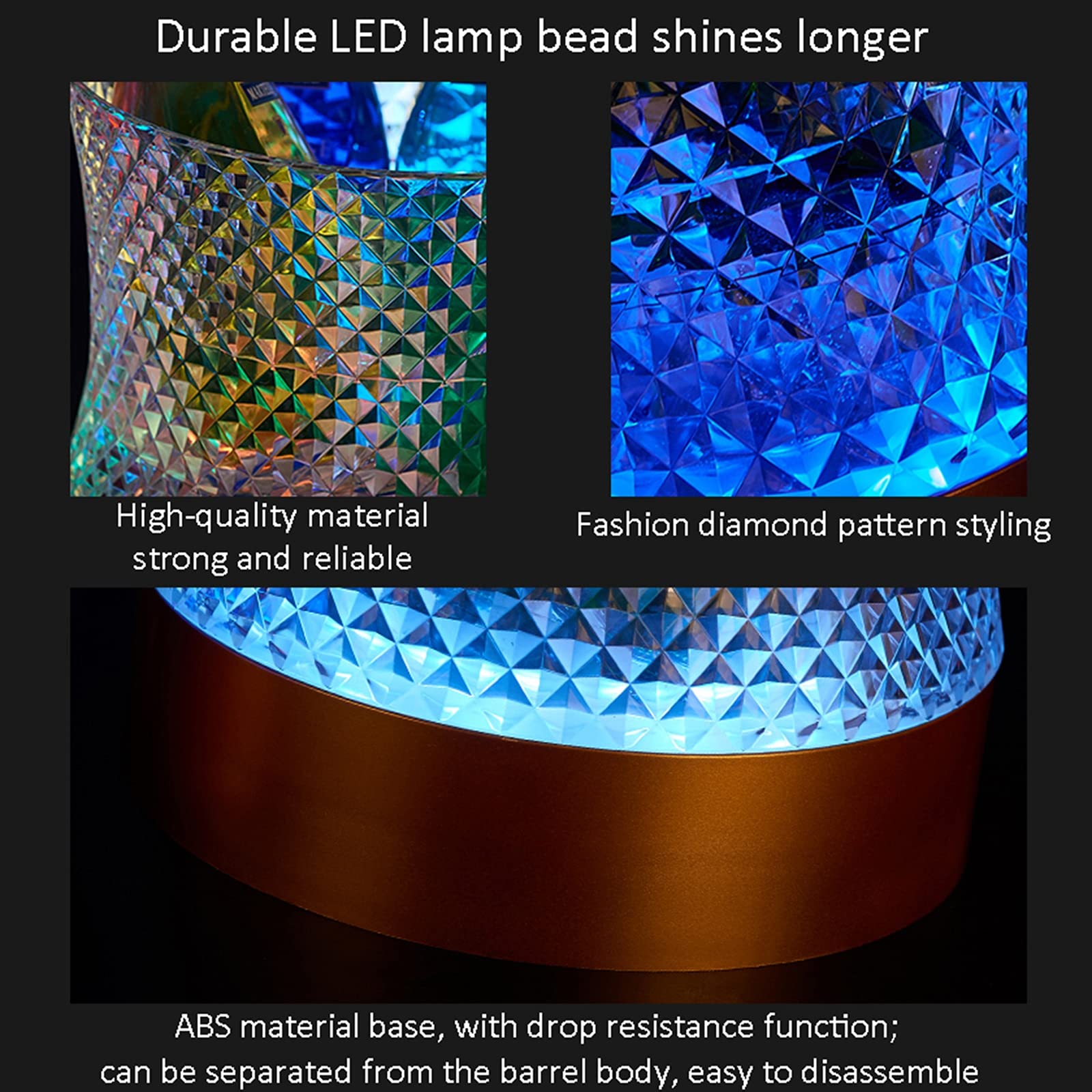 Amazon｜ワインクーラー シャンパンクーラー, 大容量LEDアイス