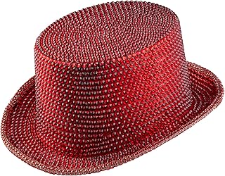 Top Hats for Men and Women - Rhinestone Top Hat for Adults - Elegant Costume Magician Hat - Buy now