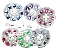 Vista 5 de 1000 longitudes mixtas prefabricadas de 0.354-0.630 in, abanicos sueltos C, D. Extensiones de pestañas hechas a mano, suministros de pestañas rusas