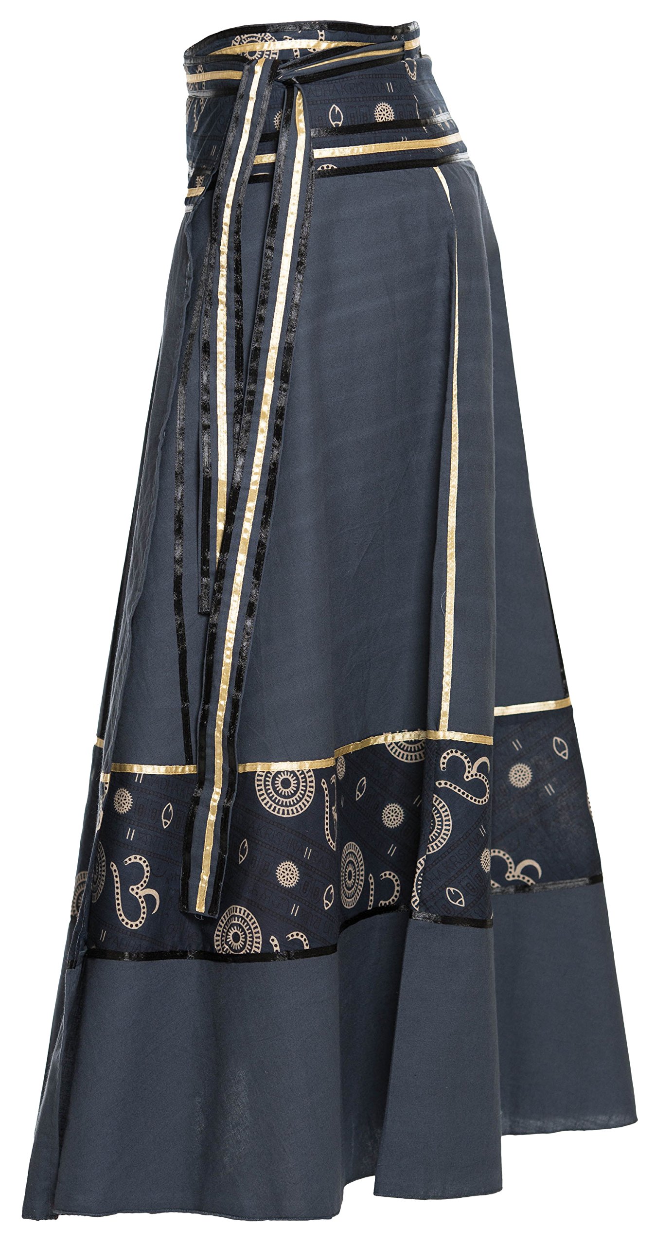 Gonna a Portafoglio - Gonna Maxi dall'india, con Nastri - Molti Disegni Differenti