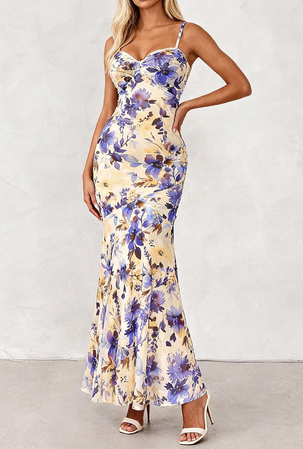 BTFBM Summer Dresses for Women 2026 Spaghetti Straps Sundress Twist Knot Mesh Mermaid Wedding Guest Dress Beach Vacation - Image 3