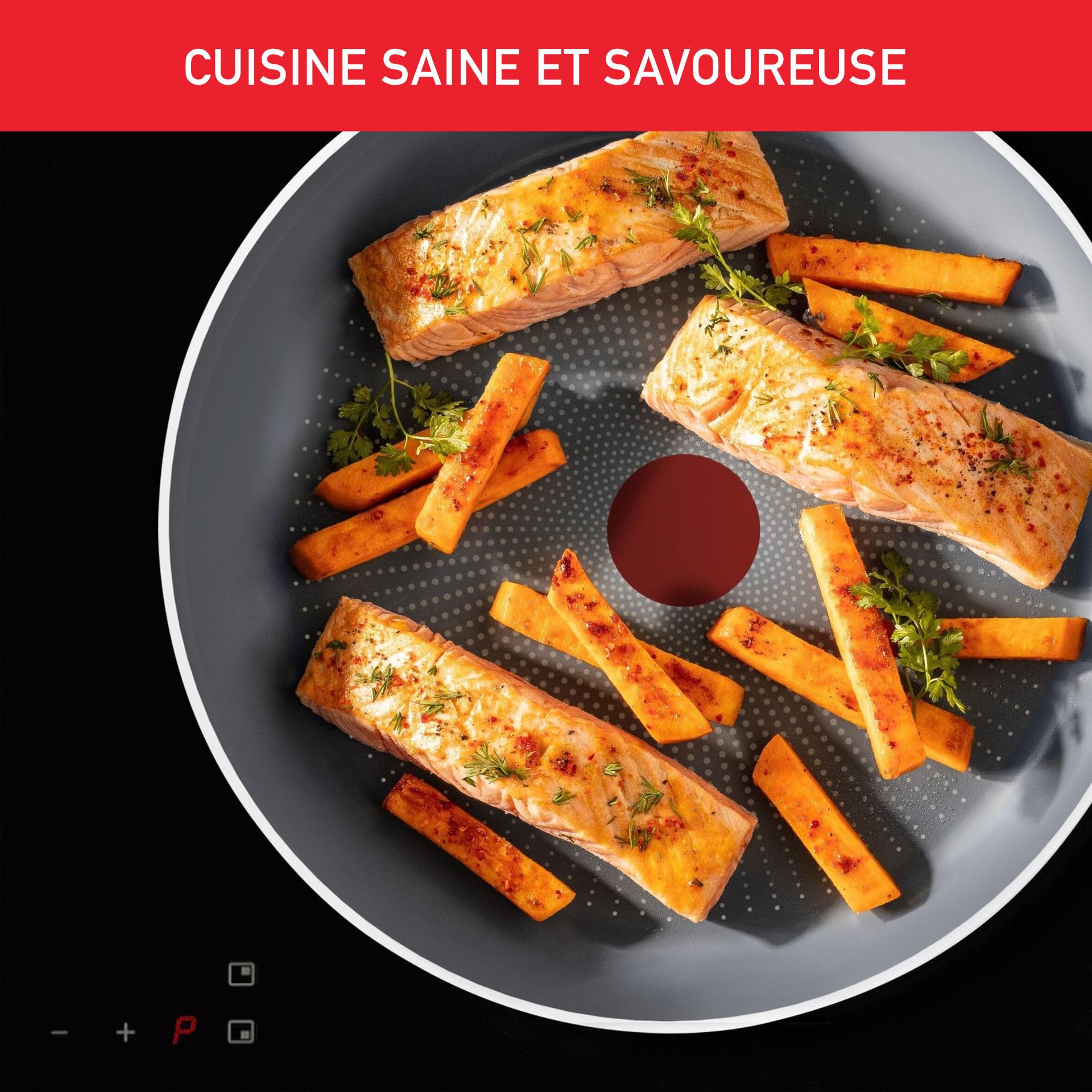 Tefal Sauteuse avec couvercle en verre 24cm Halo Tous feux dont induction - C3123202