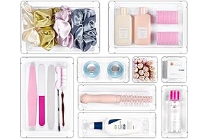9-Piece Drawer Organizer Set: The Ultimate Vanity Organization and Storage Solution
