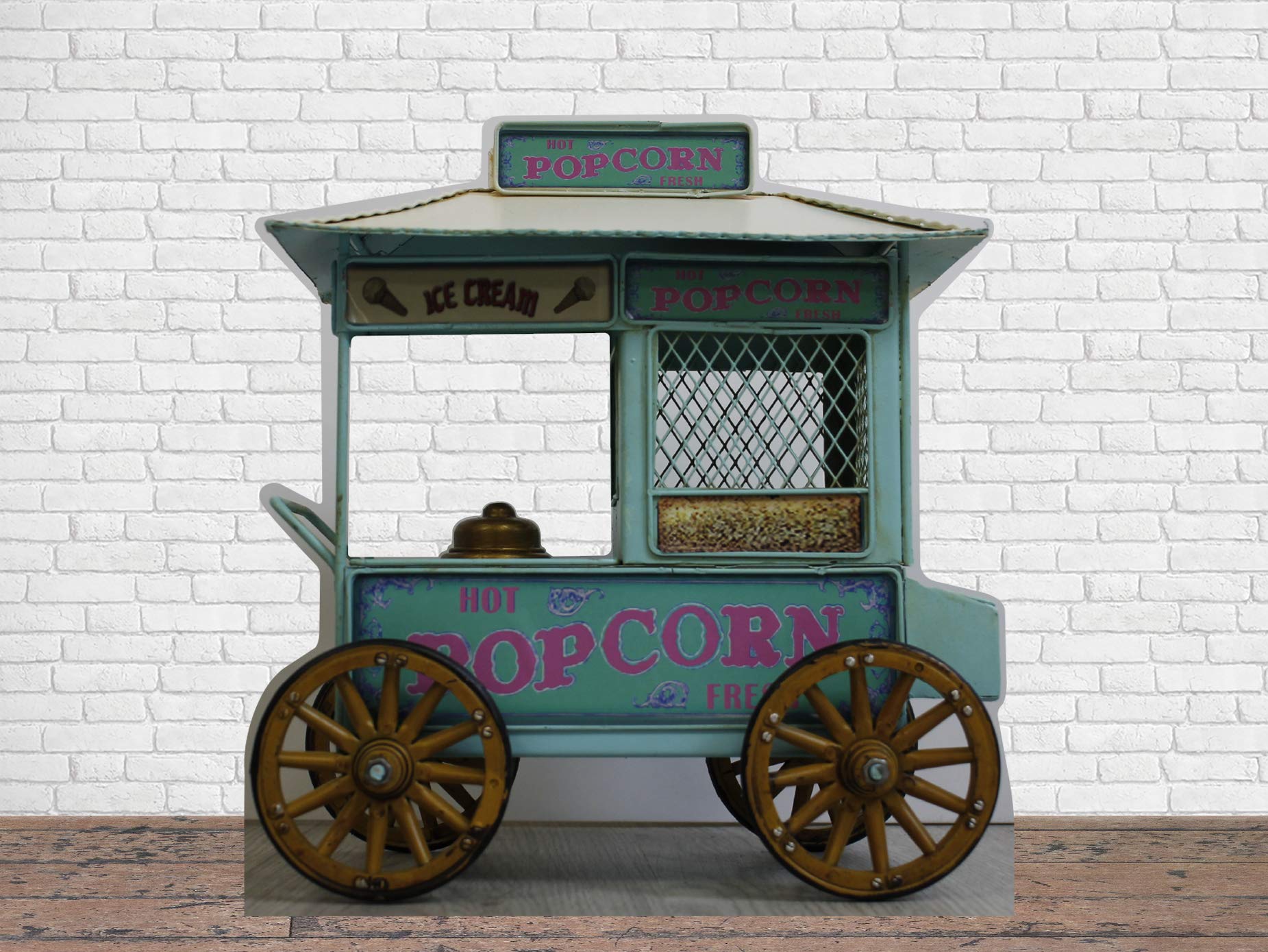 Photocall en Cartón Coche Palomitas de Maíz Azul 143x149cm | Photocall Coche Palomitas de Maíz Azul | Photocall Económico y Original | Photocall Troquelado