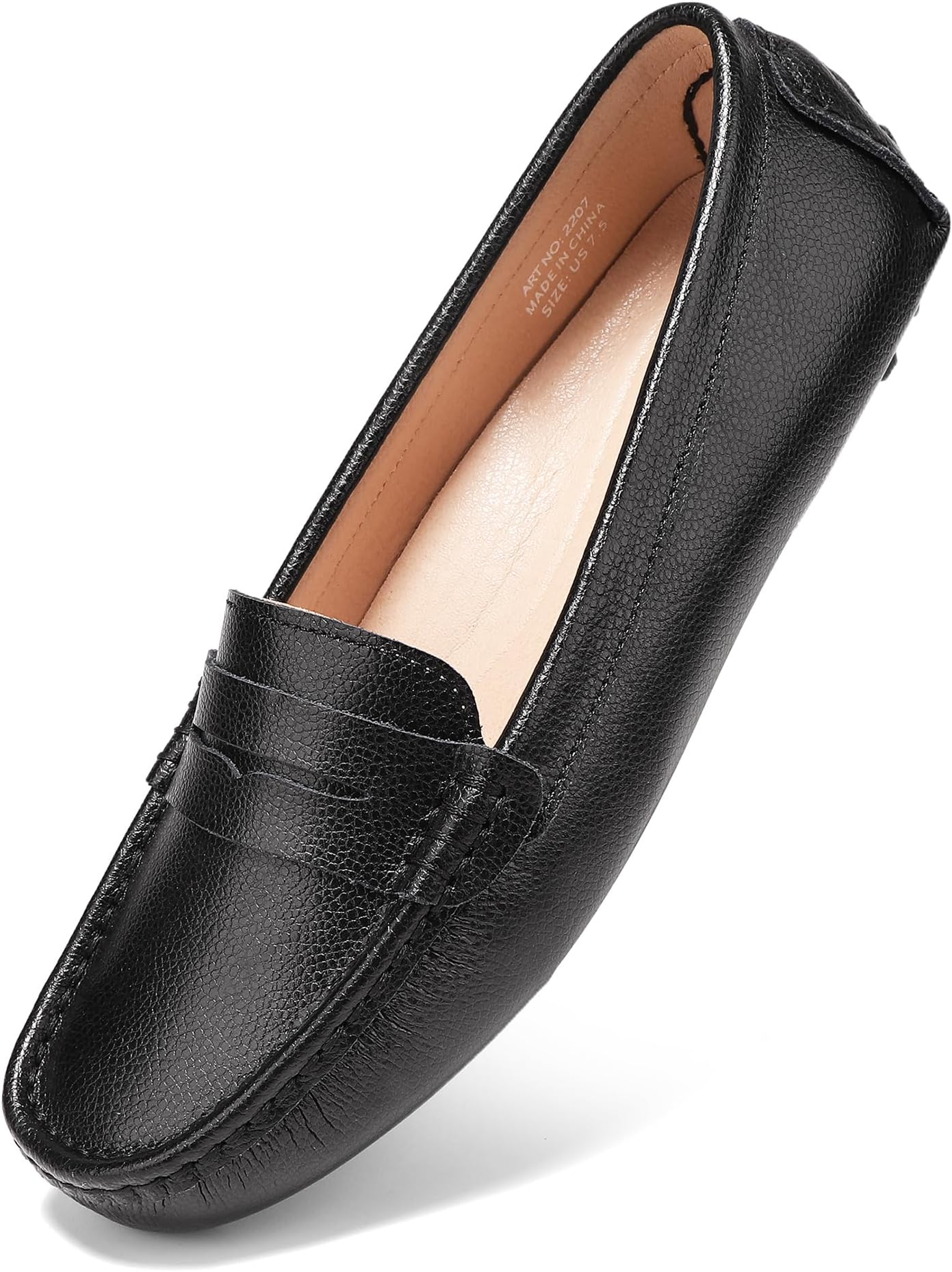 Women's Genuine Leather Penny Loafers Classic Driving Moccasins Casual Slip On Comfort Women Loafer Shoes